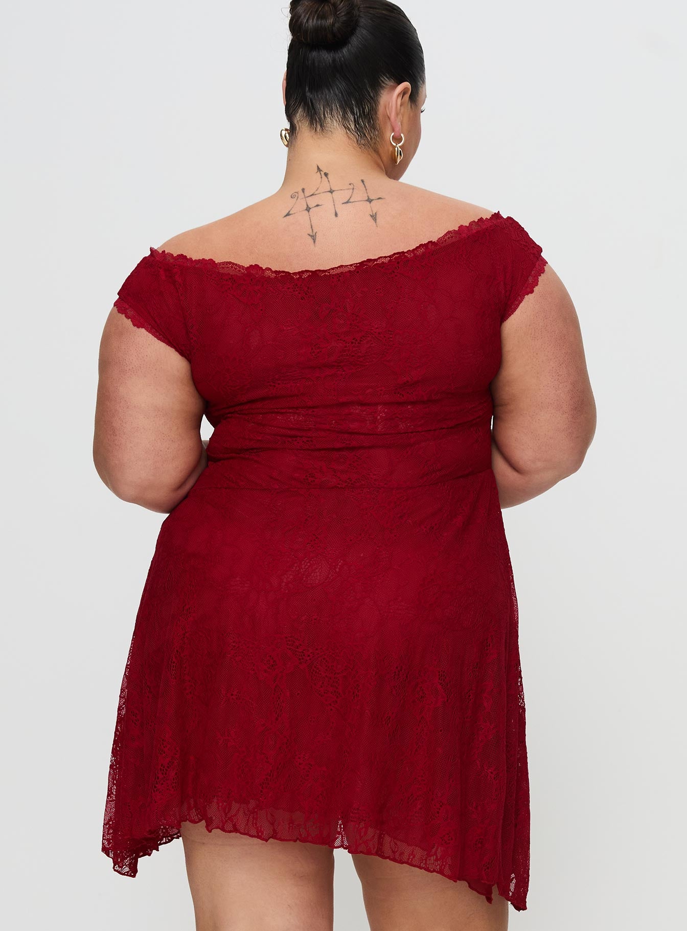 La Dolce Vita Lace Mini Dress Red Sale Recommend