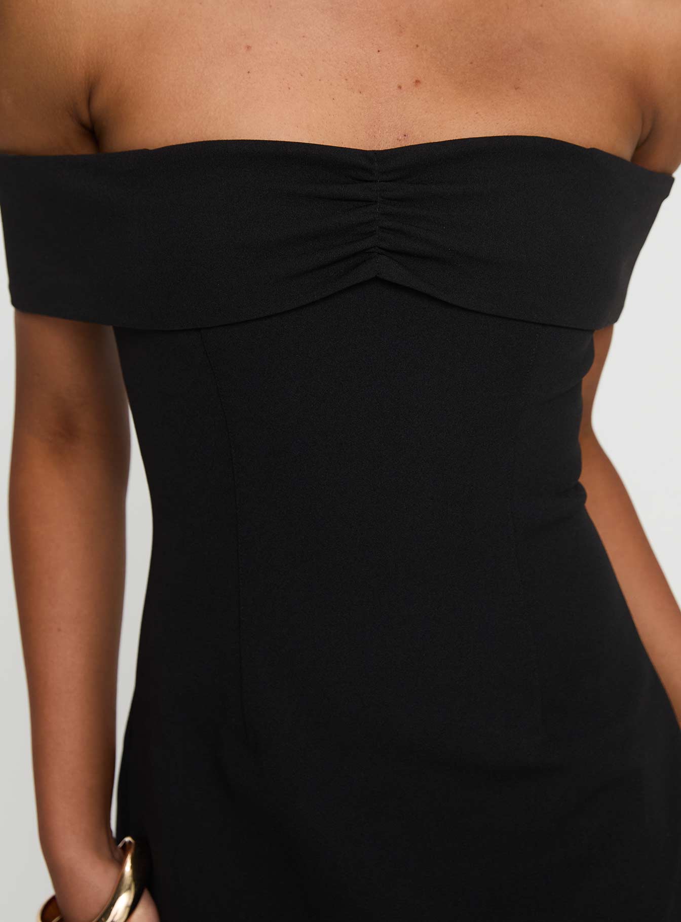 Lanes Off The Shoulder Mini Dress Black Tall Online