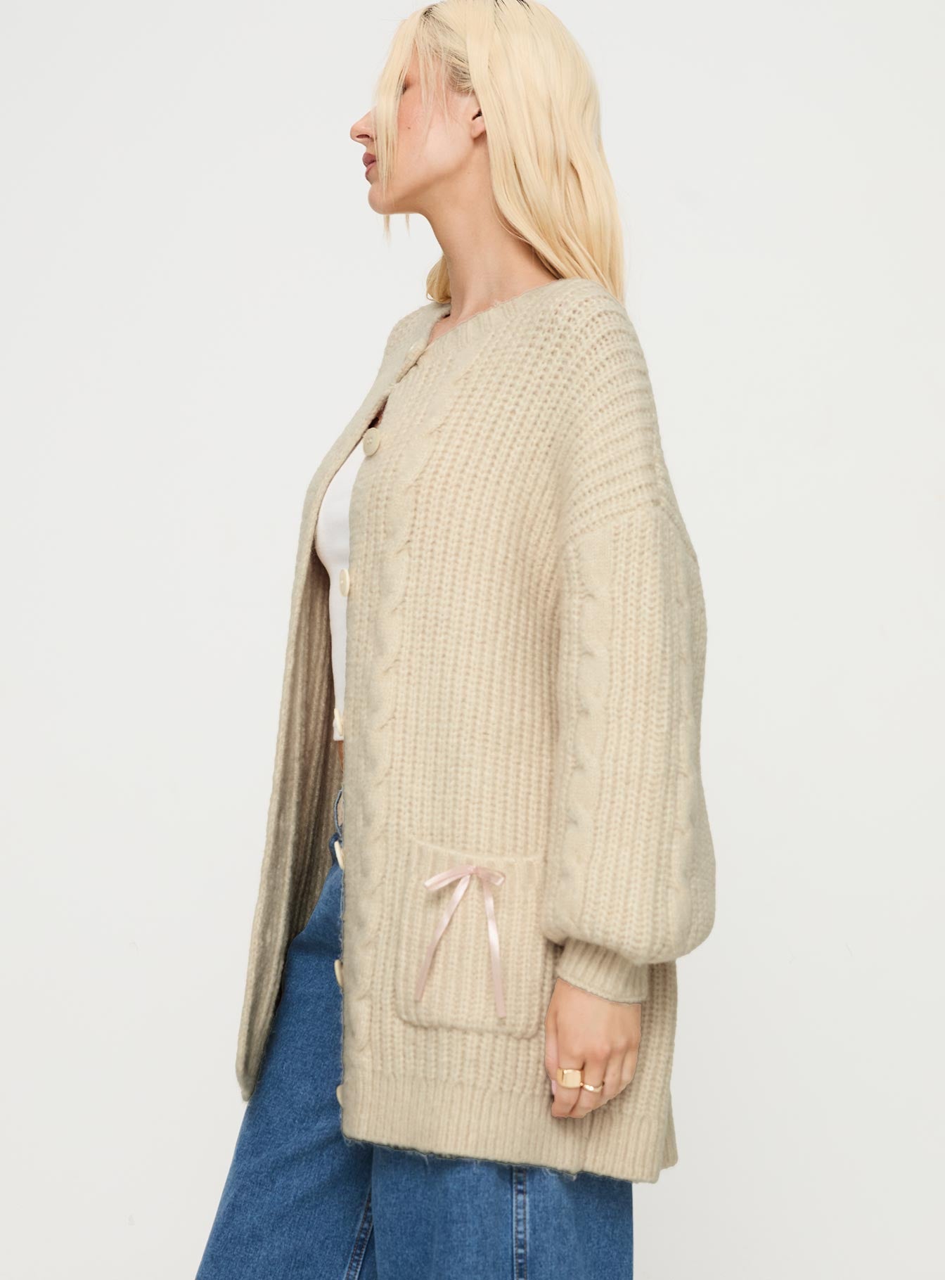 Cameliah Knit Cardigan Cream Cheap Geniue Stockist