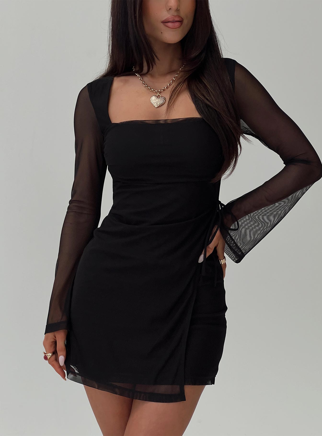 Martinez Long Sleeve Mini Dress Black Outlet Online