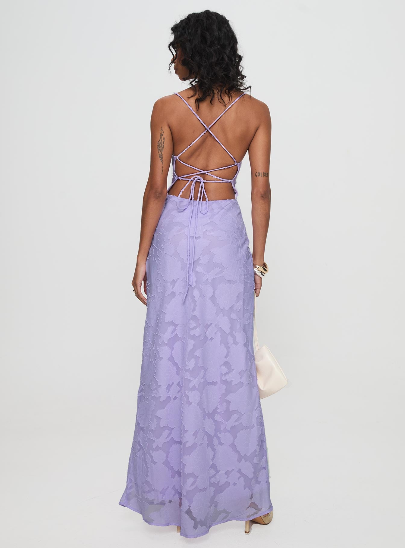 Celena Maxi Dress Lilac Burnout Low Pice Fee Shipping Cheap Online