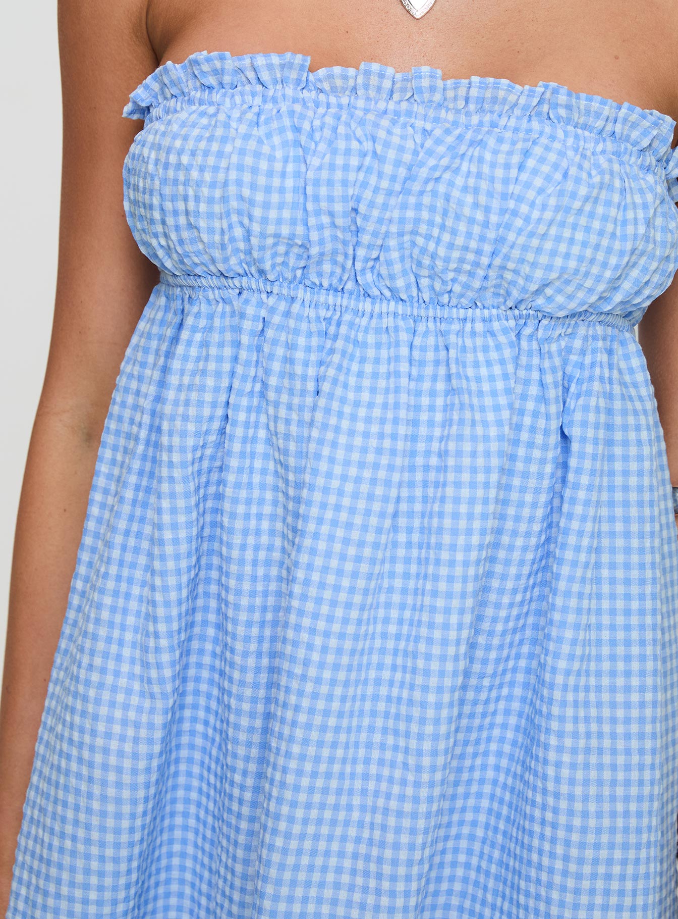 Wynston Mini Dress Blue Gingham Genuine Sale Online