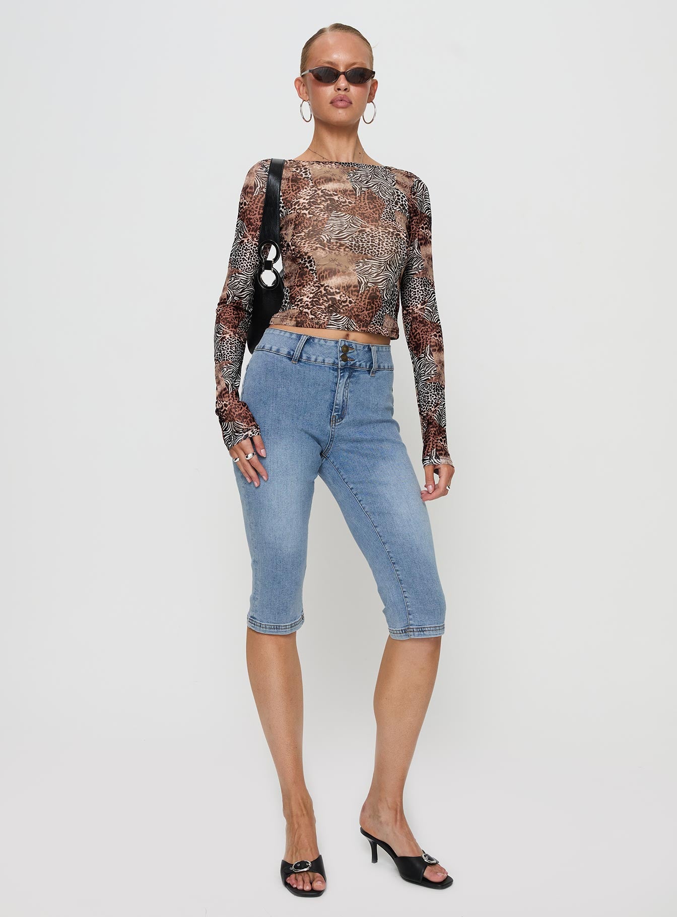 Tied In Long Sleeved Top Leopard Buy Cheap Pre Order