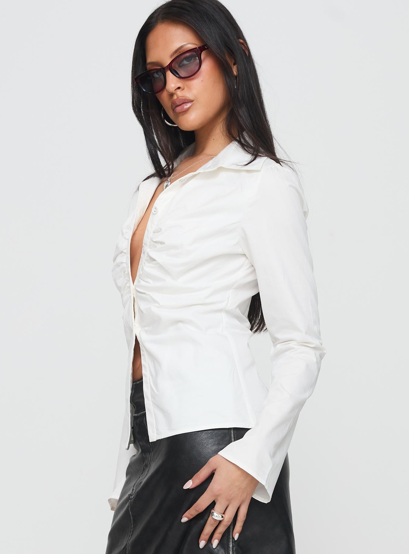 Fleiry Long Sleeve Top White Extremely Cheap Online