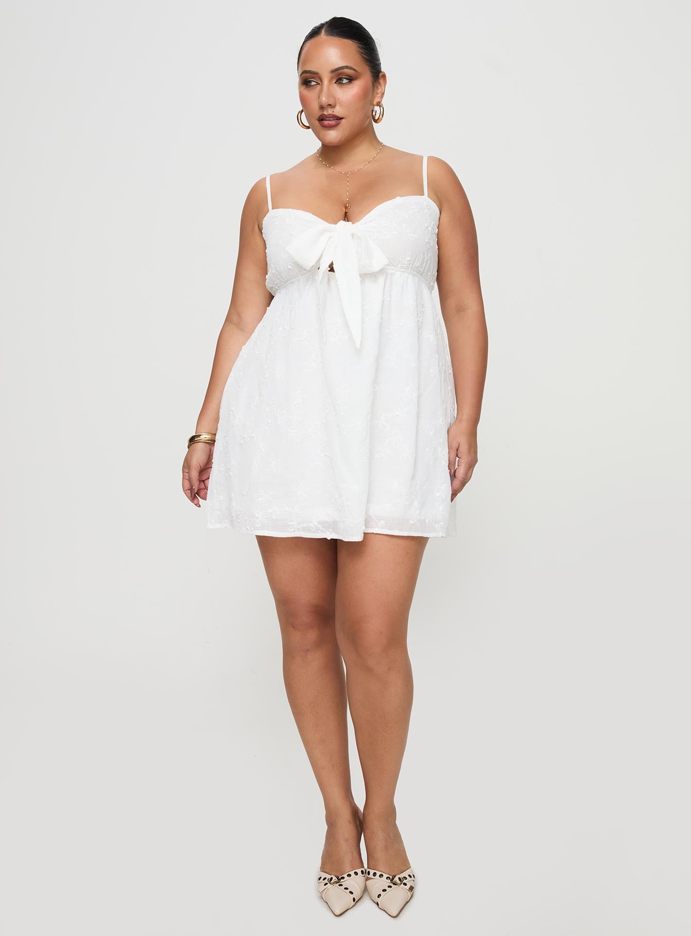 Granno Mini Dress White Curve Outlet View