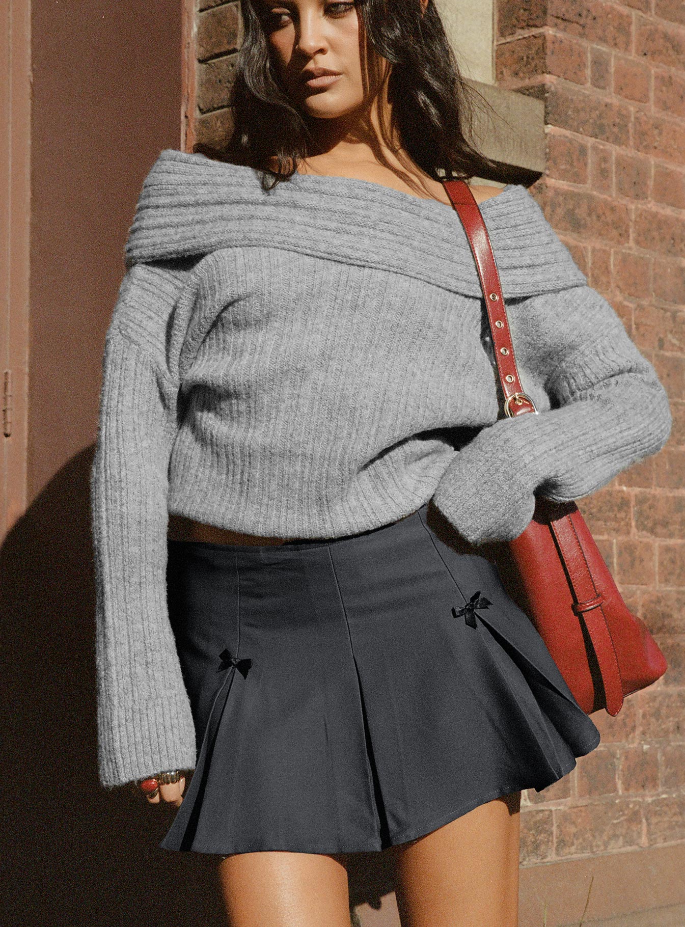 Little Bow Peep Mini Skirt Grey Online Cheap Pice