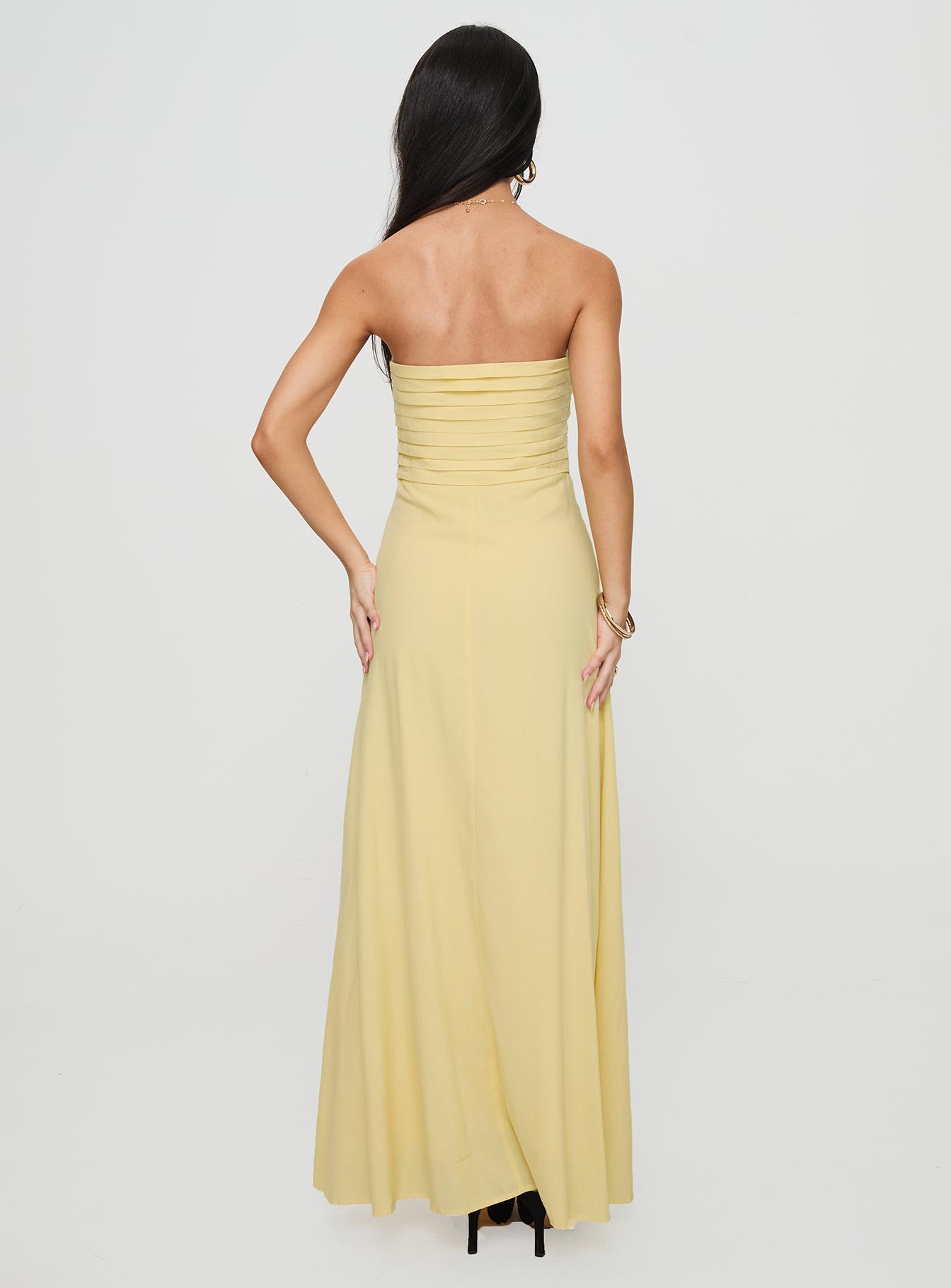 Anamaria Strapless Maxi Dress Lemon For Sale Official Site