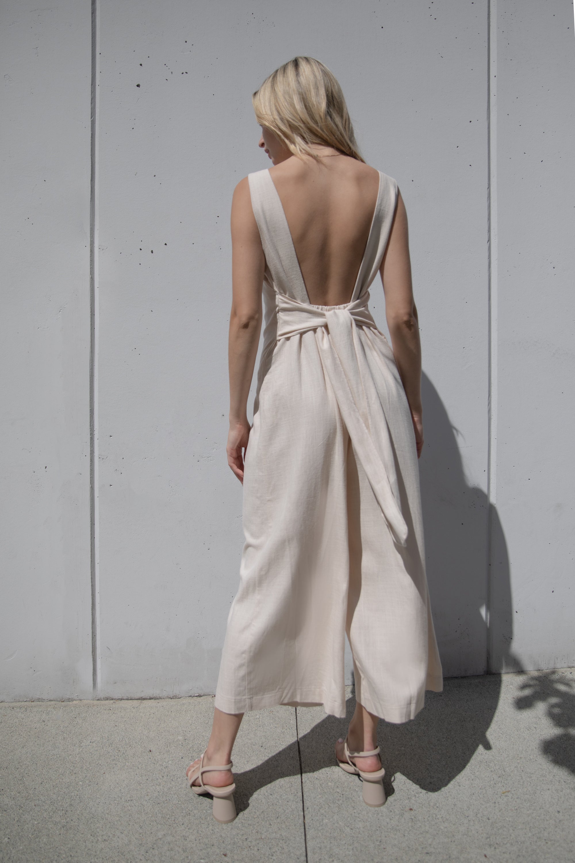 LINEN BLEND JUMPSUIT Outlet 2025 Unisex