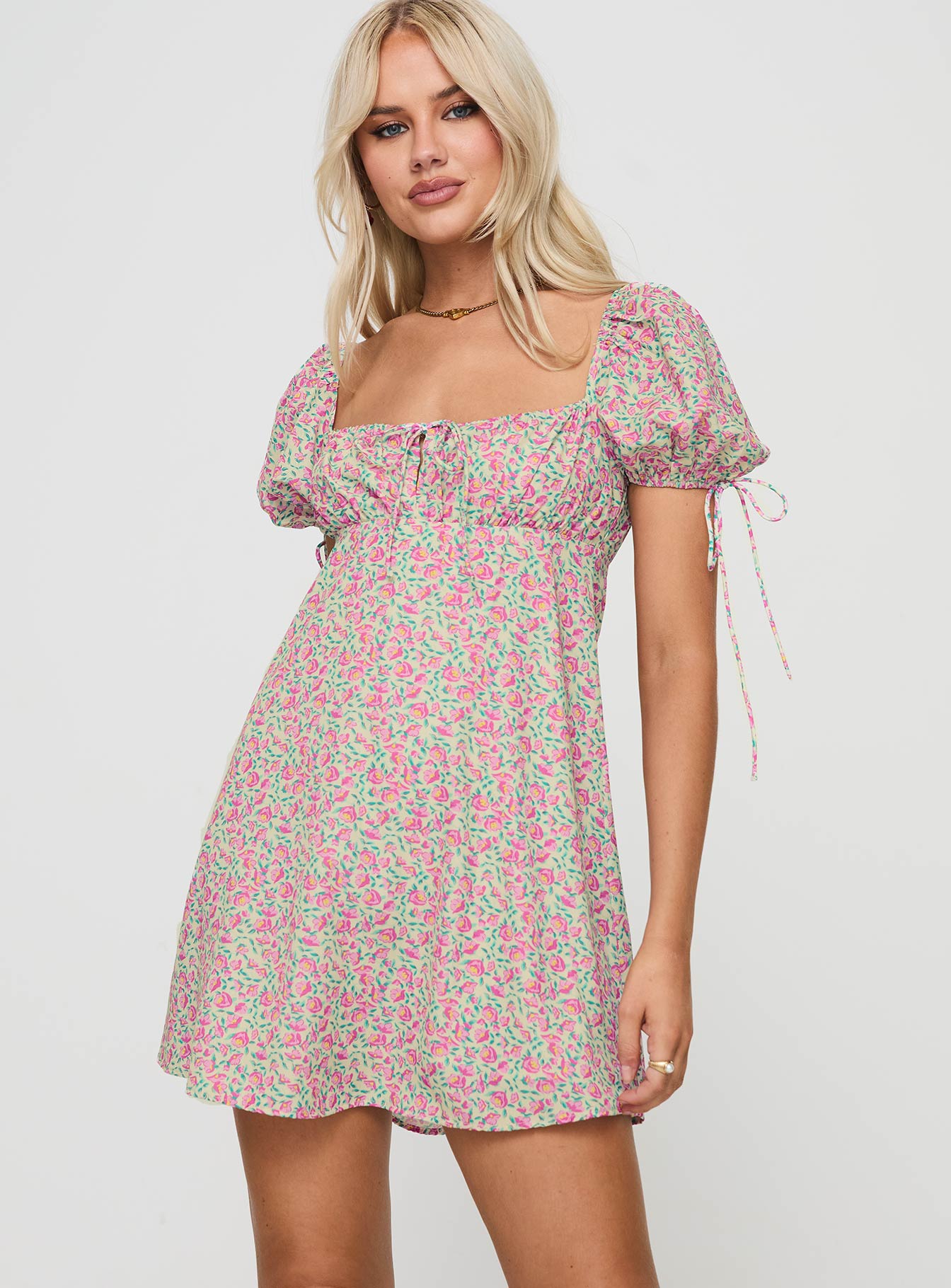 Larsson Mini Dress Pink Floral Outlet 2025 New