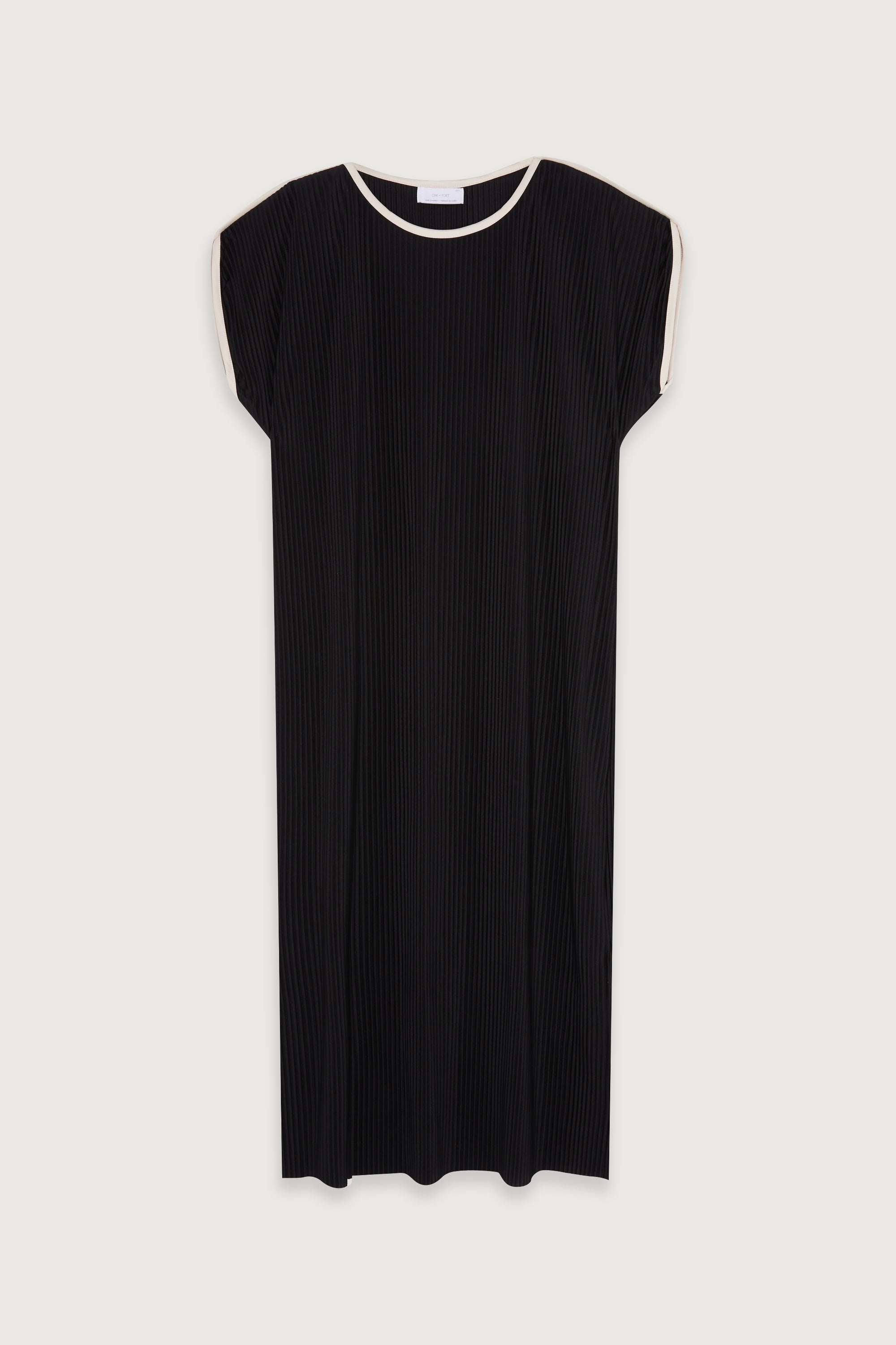 RIBBED CONTRAST TRIM DRESS Shop Offer Online