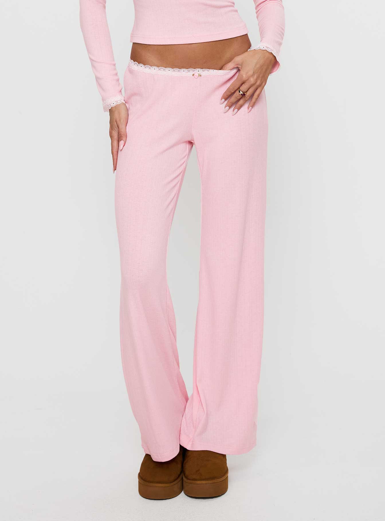 Whimsie Pointelle Sleep Pants Pink Ebay Online