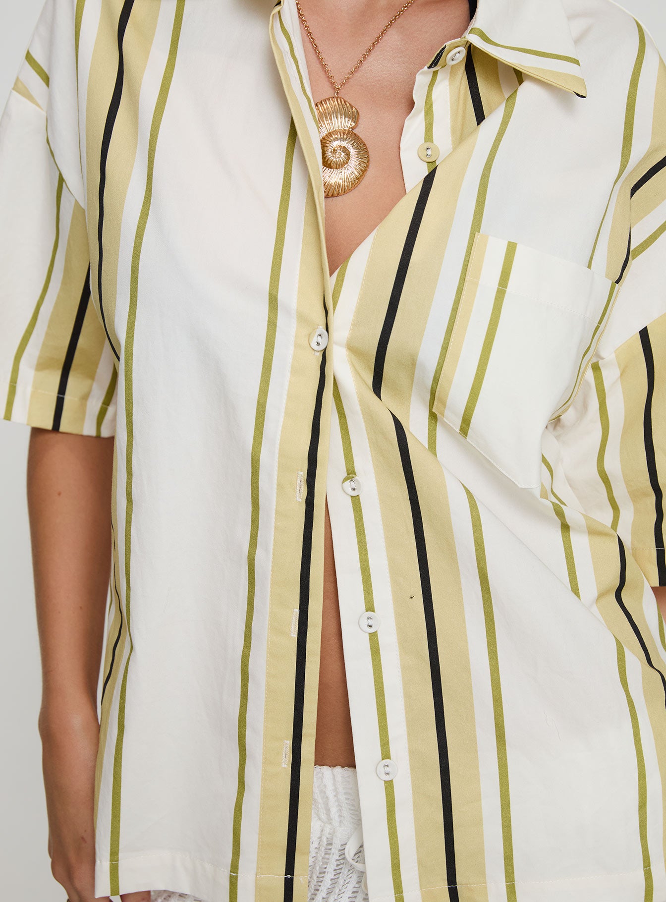 Karyn Top White / Yellow Stripe Sale Cheapest