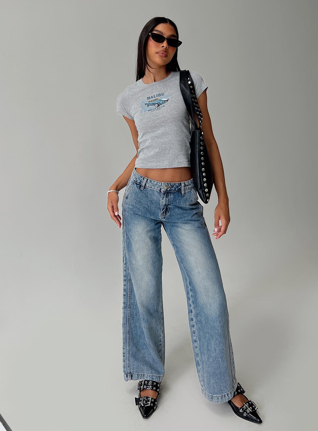 Skipper Low Rise Baggy Jeans Vintage Blue Online Online Clearance