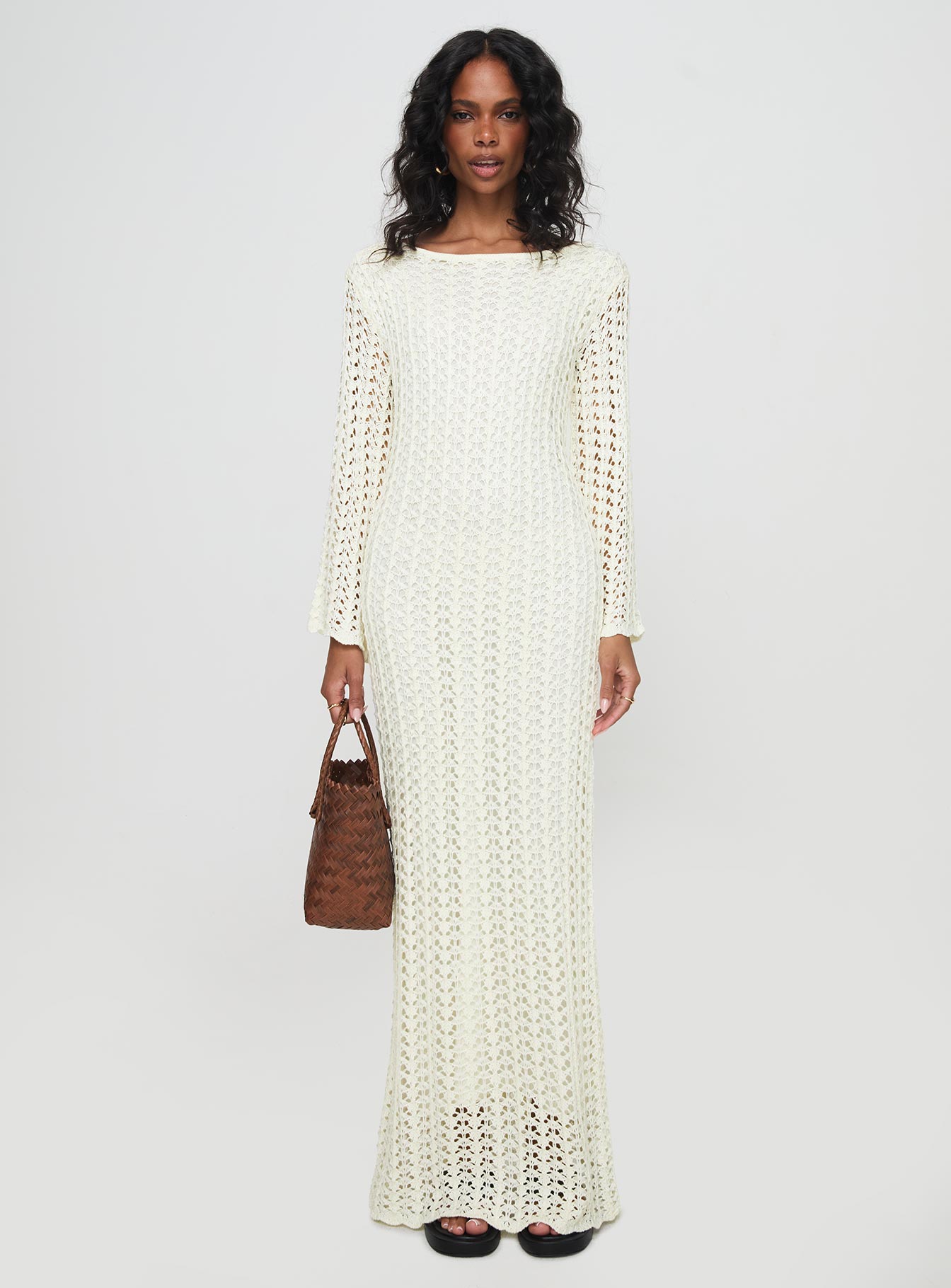 Westy Knit Maxi Dress Cream Cheap Sale Popular