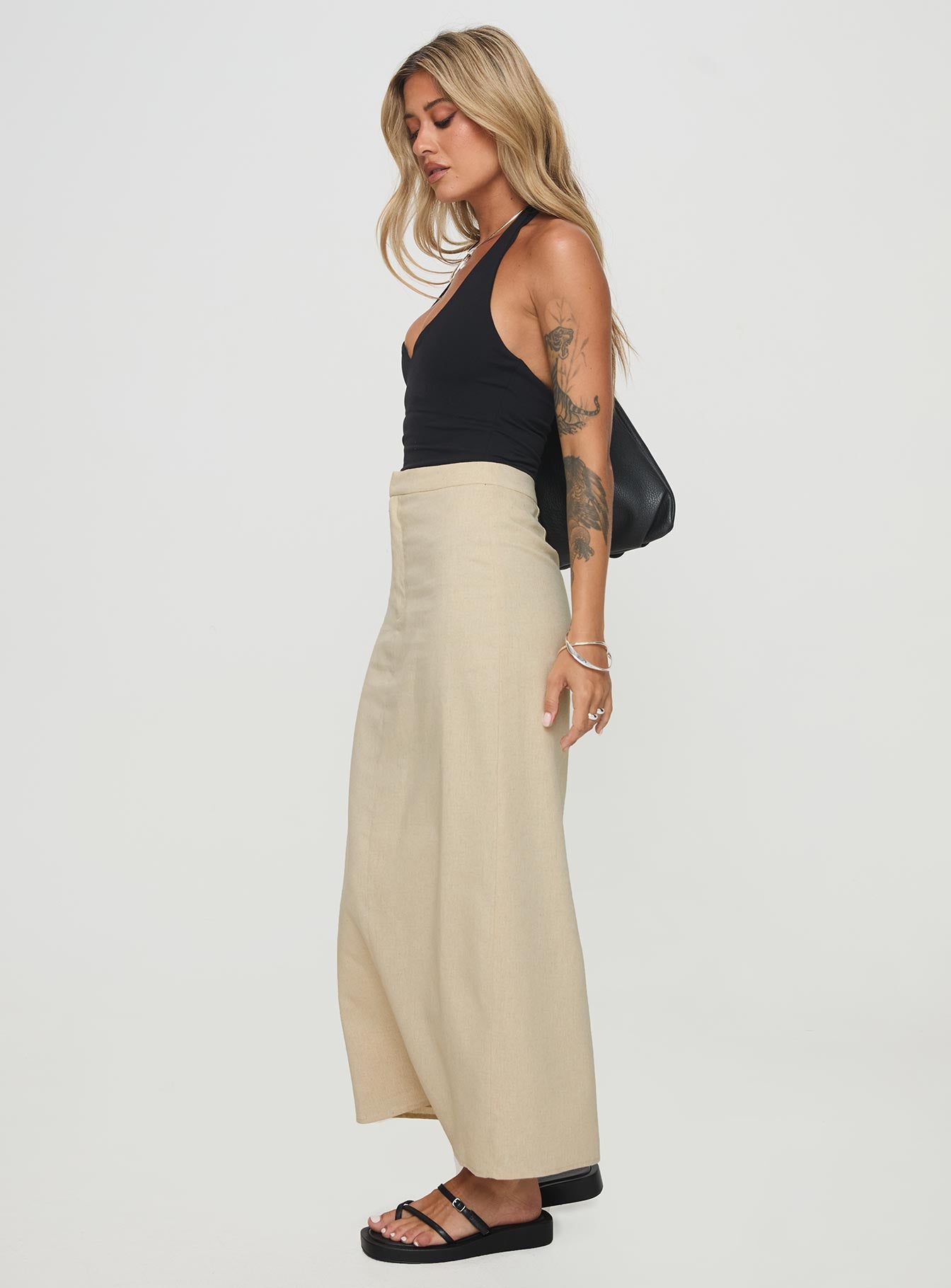 Romeria Maxi Skirt Beige Cheap With Mastercard