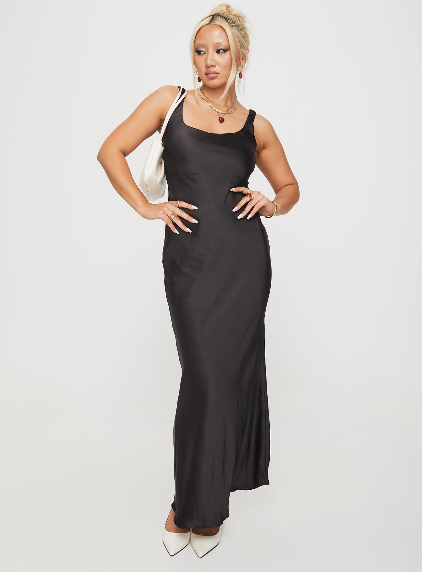 Penelopy Bias Cut Maxi Dress Black Cheap Online