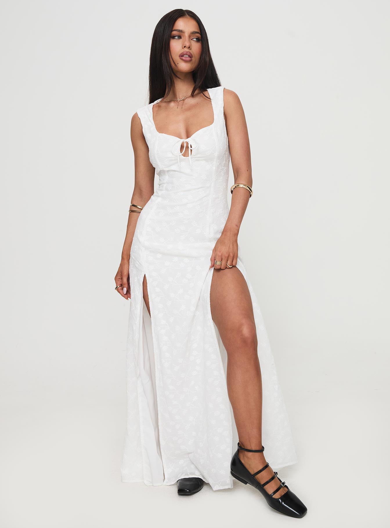 Good Game Maxi Dress White Fashion Style Cheap Online