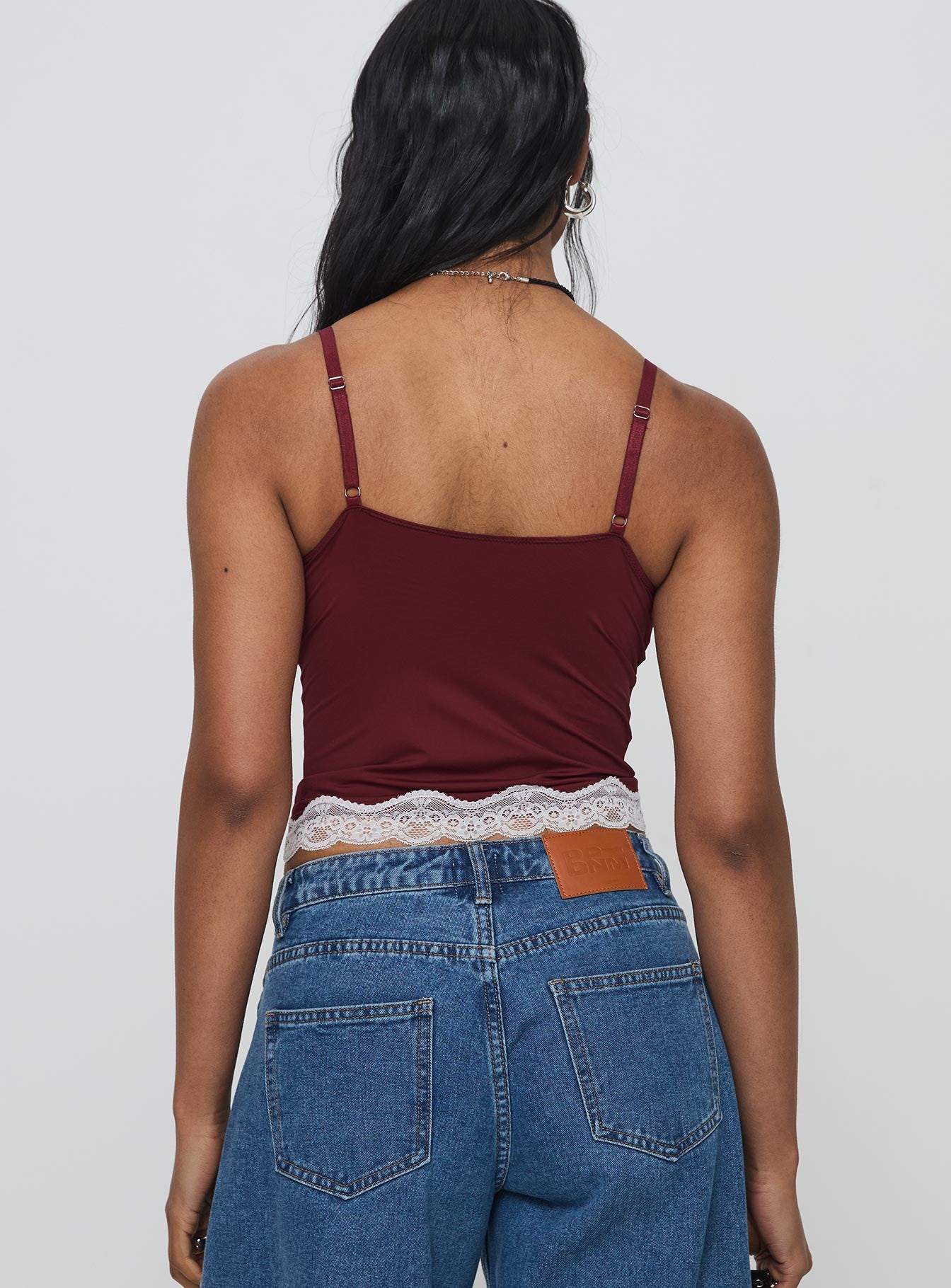 Top Model Cami Burgundy 2025 Cheap Online