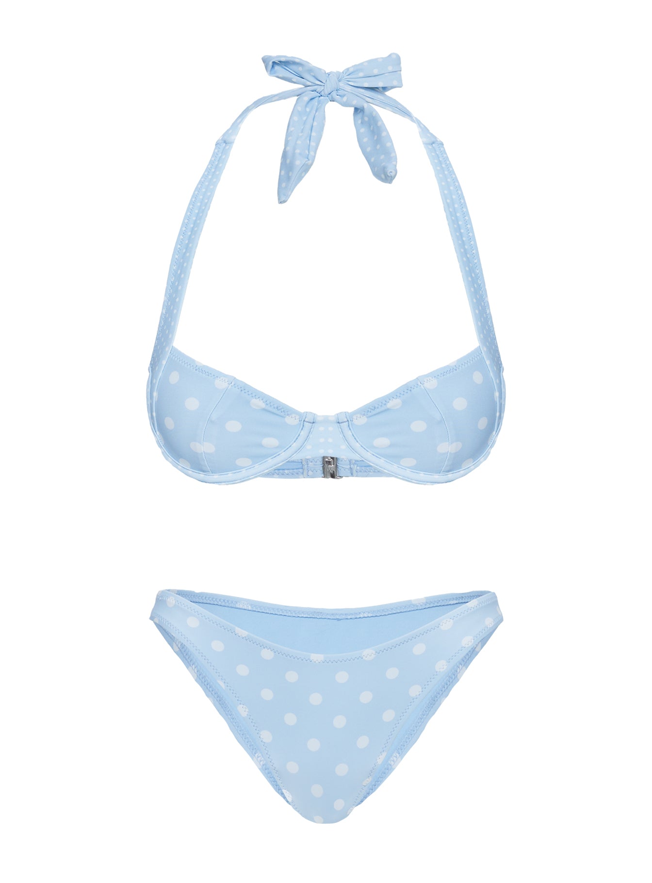 Harpie Underwire Bikini Top Blue / Polka Dot Clearance Tumblr