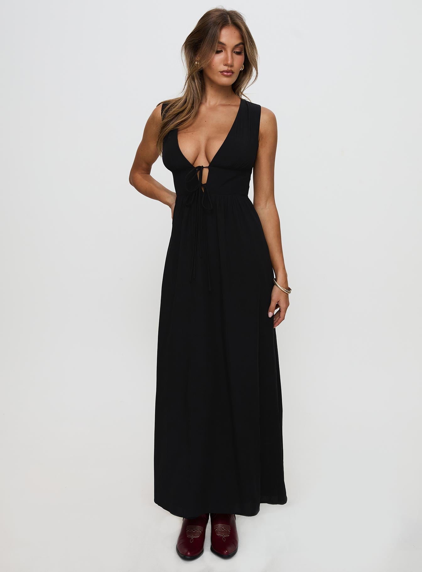 Pokey Maxi Dress Black Cost For Sale