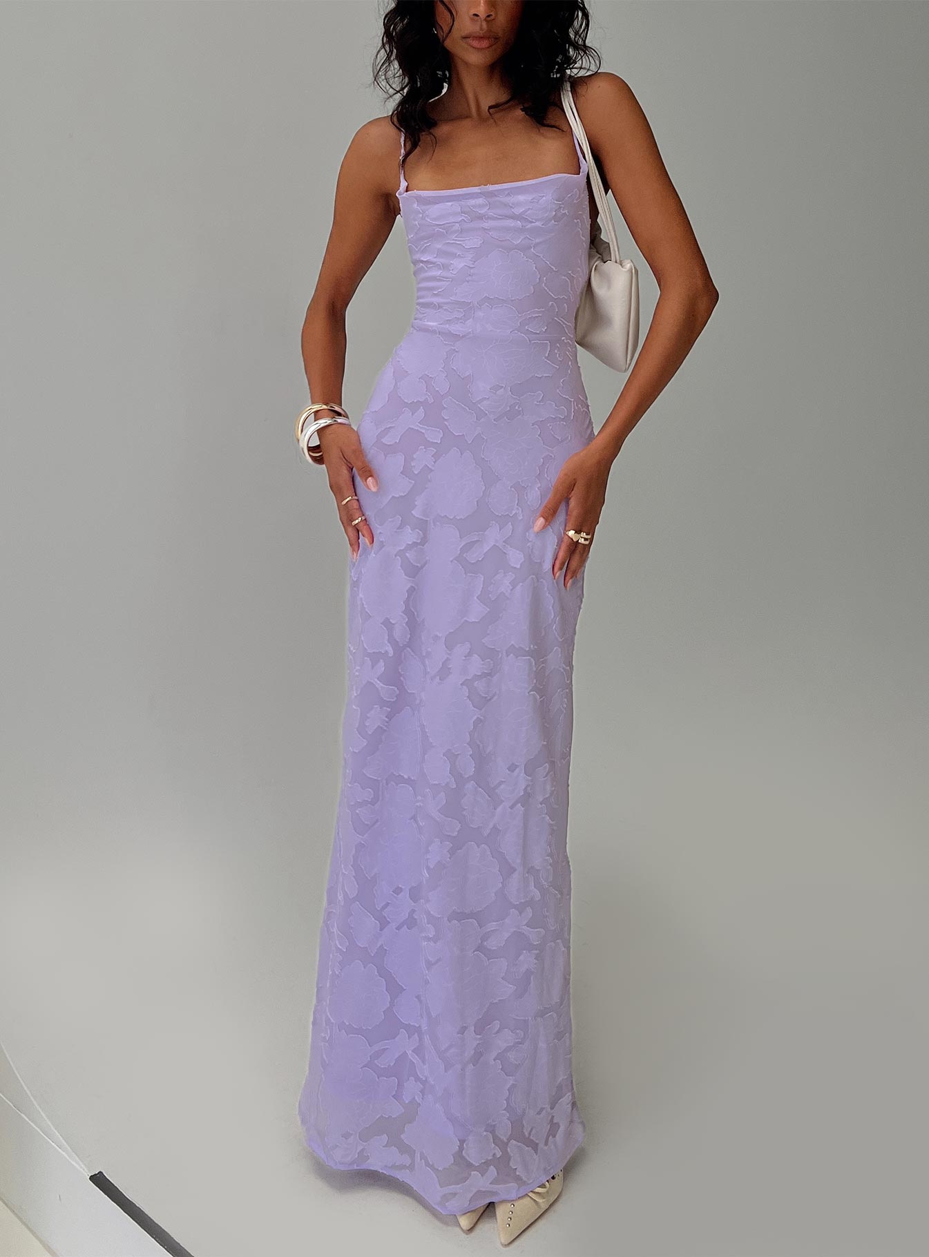 Celena Maxi Dress Lilac Burnout Low Pice Fee Shipping Cheap Online