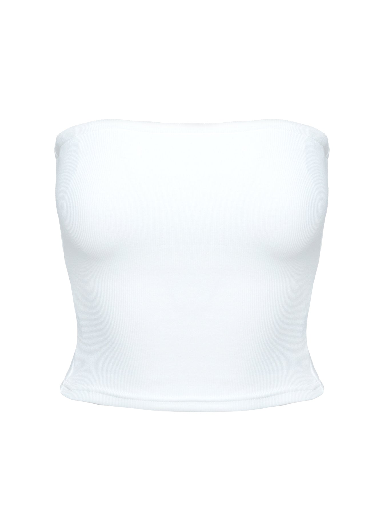 Baseline Strapless Rib Top White Official Site For Sale