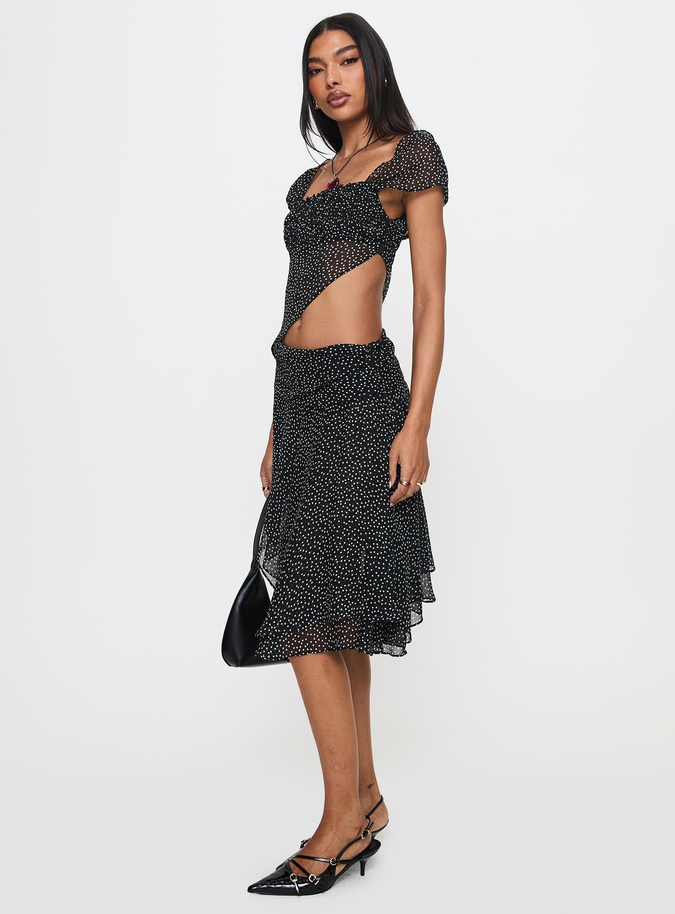 Legacy Midi Skirt Onyx Polka Largest Supplier For Sale