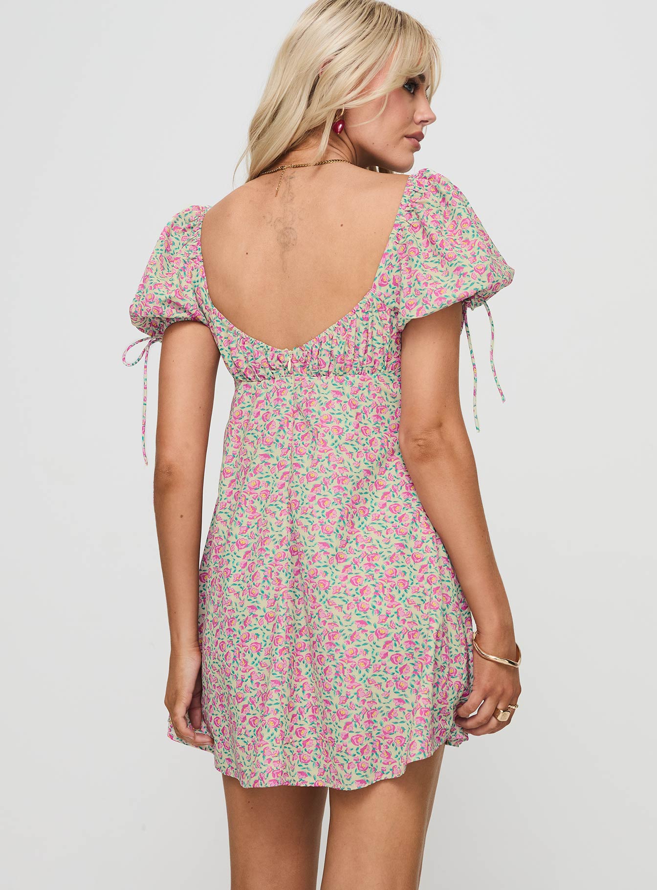 Larsson Mini Dress Pink Floral Outlet 2025 New