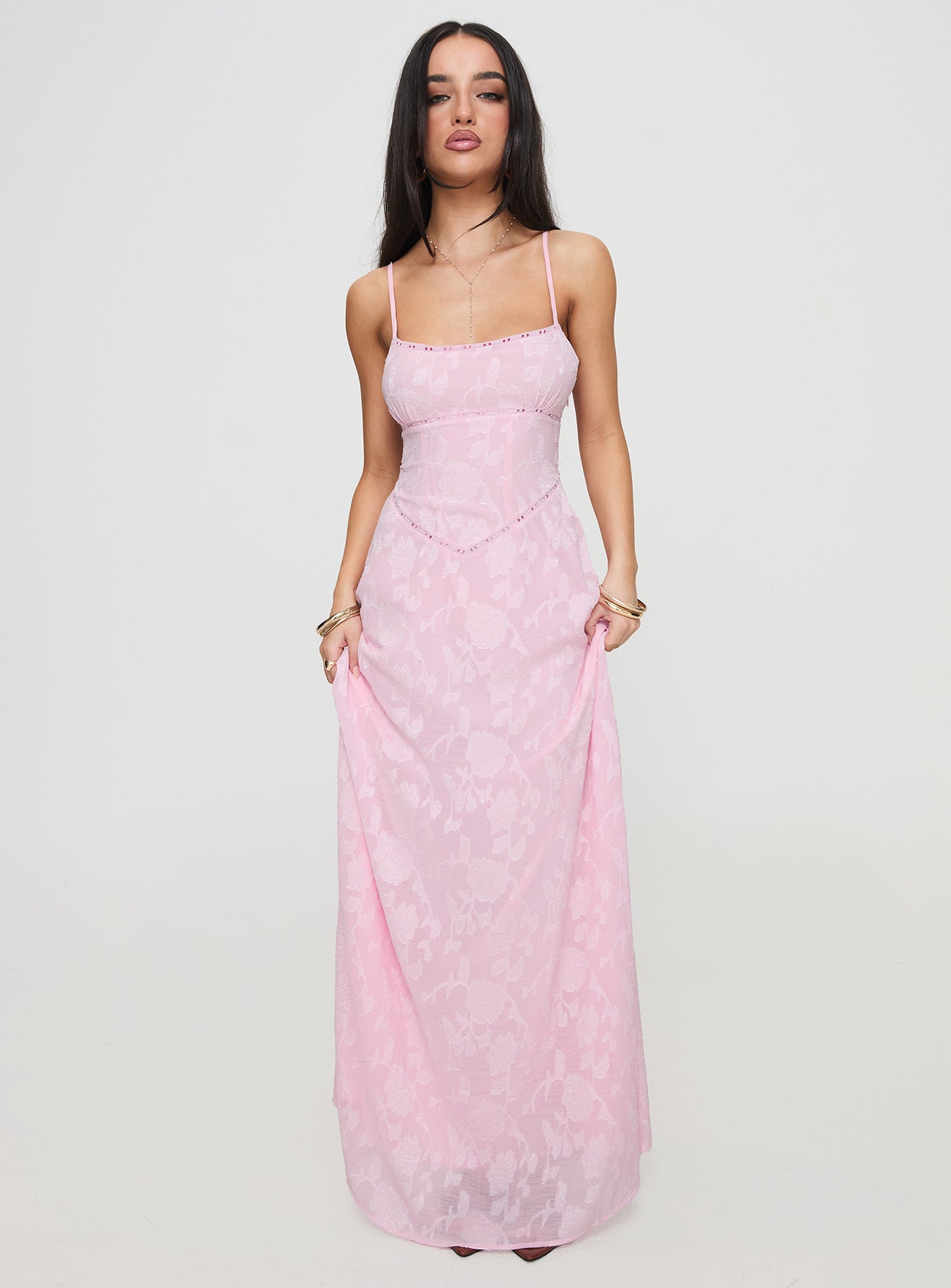 South Of France Maxi Dress Pink Free Shipping Looking For