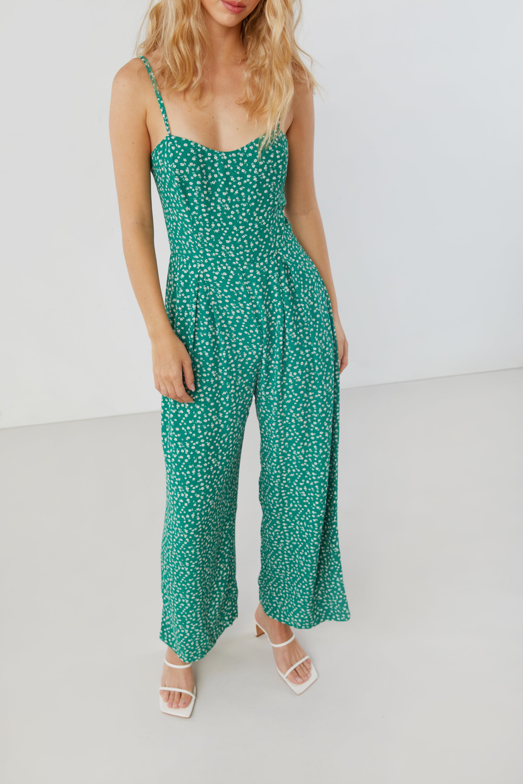 PRINTED SLEEVELESS JUMPSUIT Discount Nicekicks