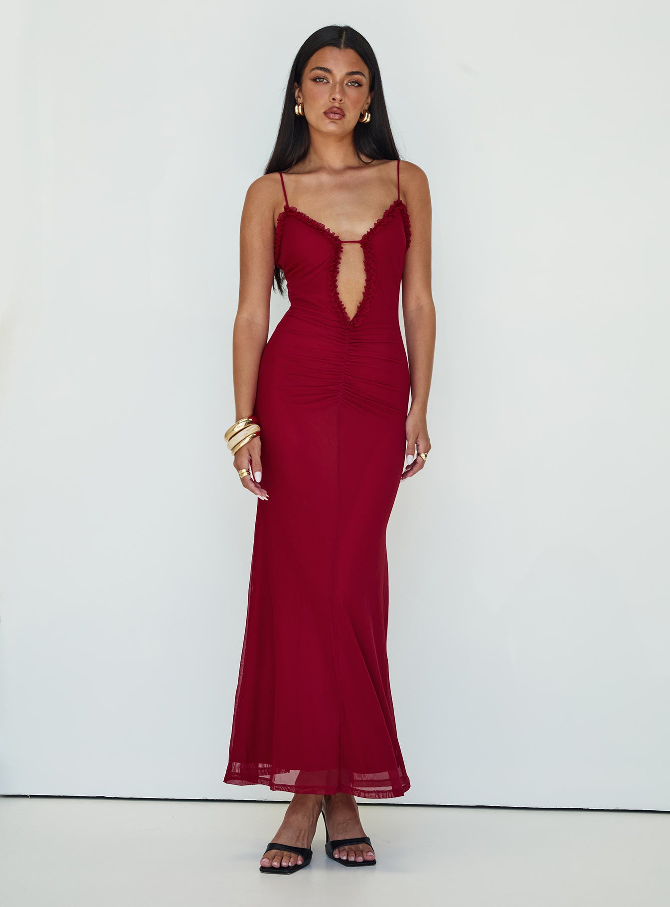 Capisce Maxi Dress Red Free Shipping 100% Guaranteed