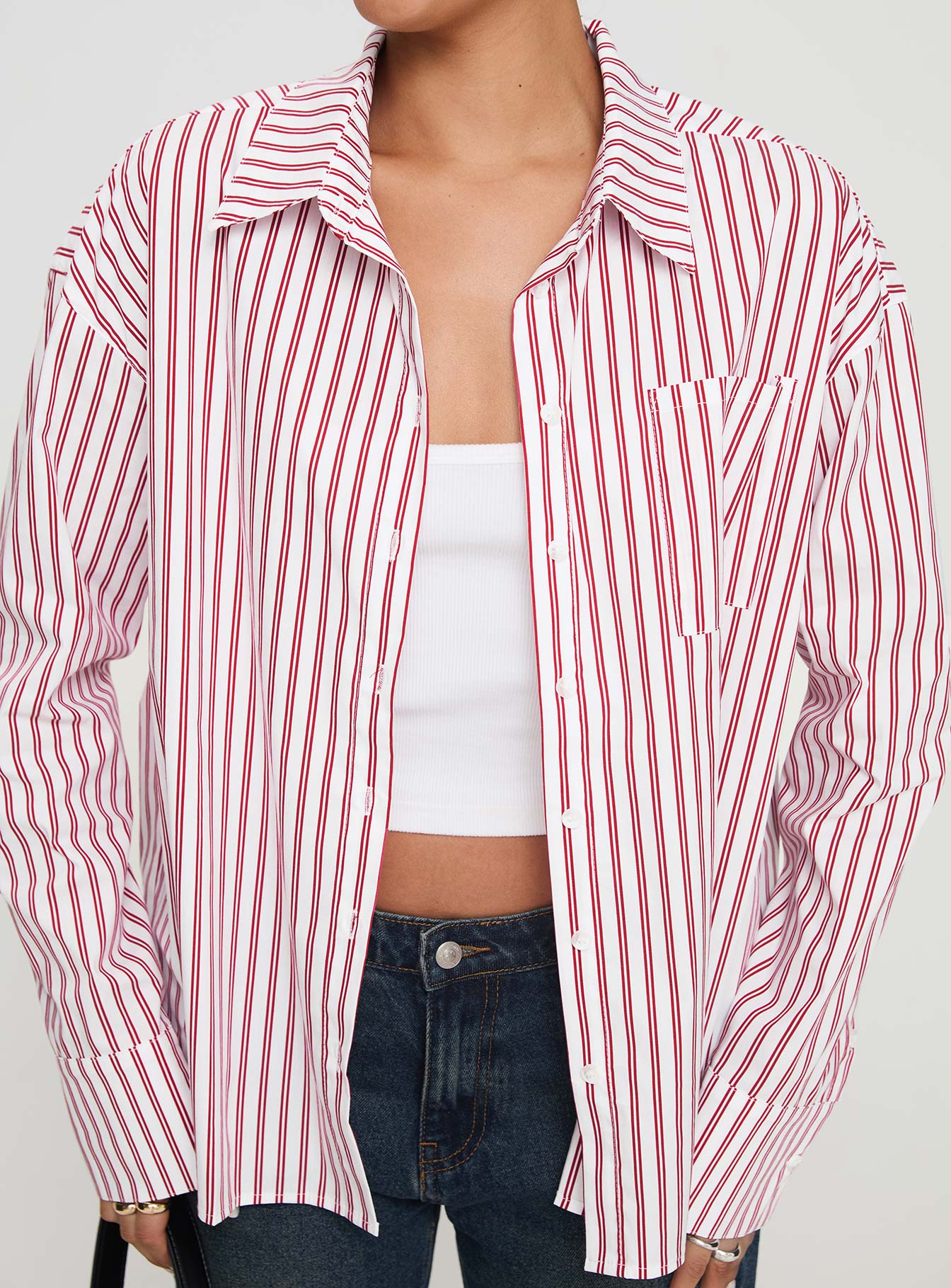 Belize Shirt Red / White Stripe Sale For Nice