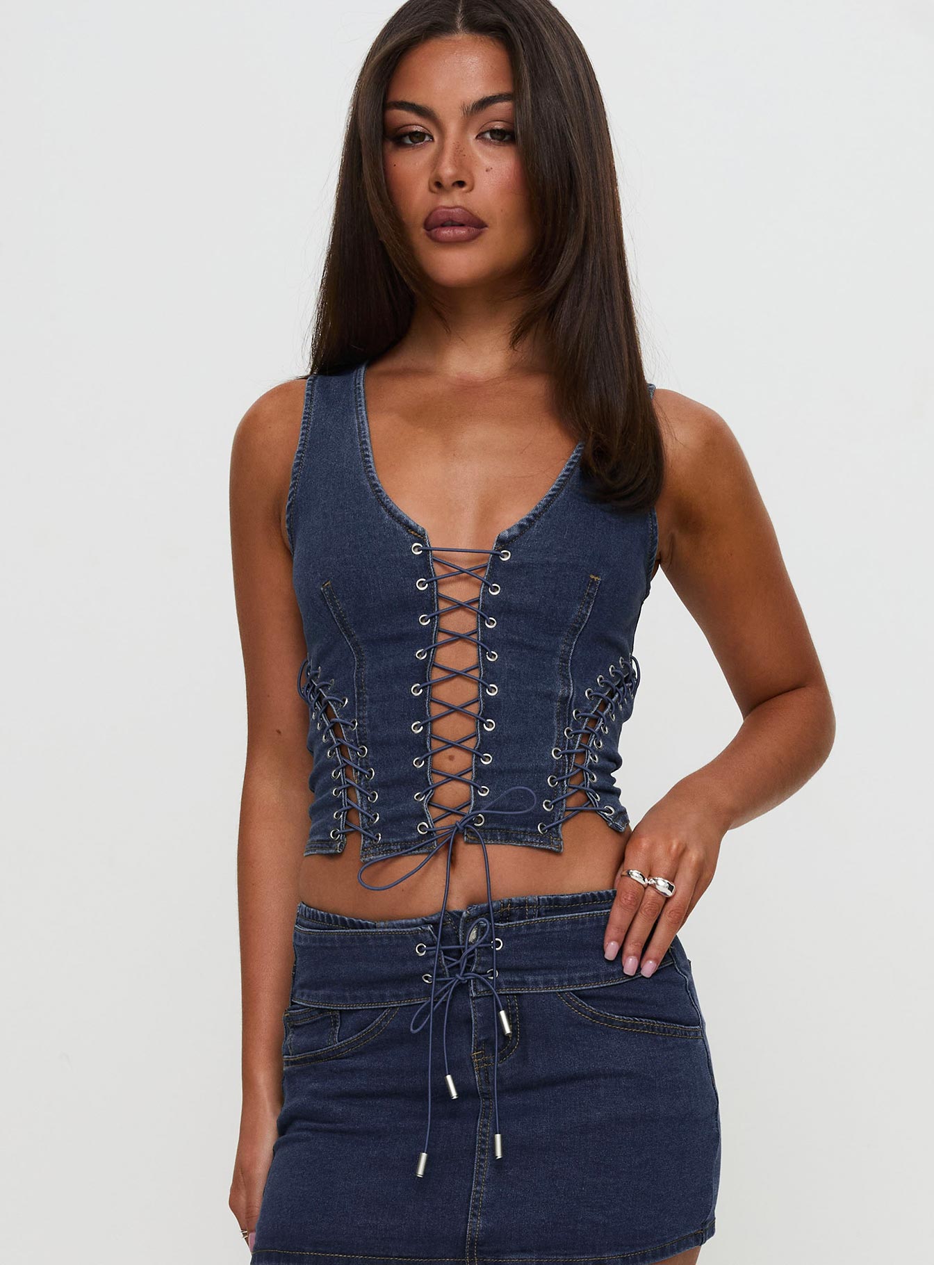 Edenette Top Mid Blue Wash Popular Online