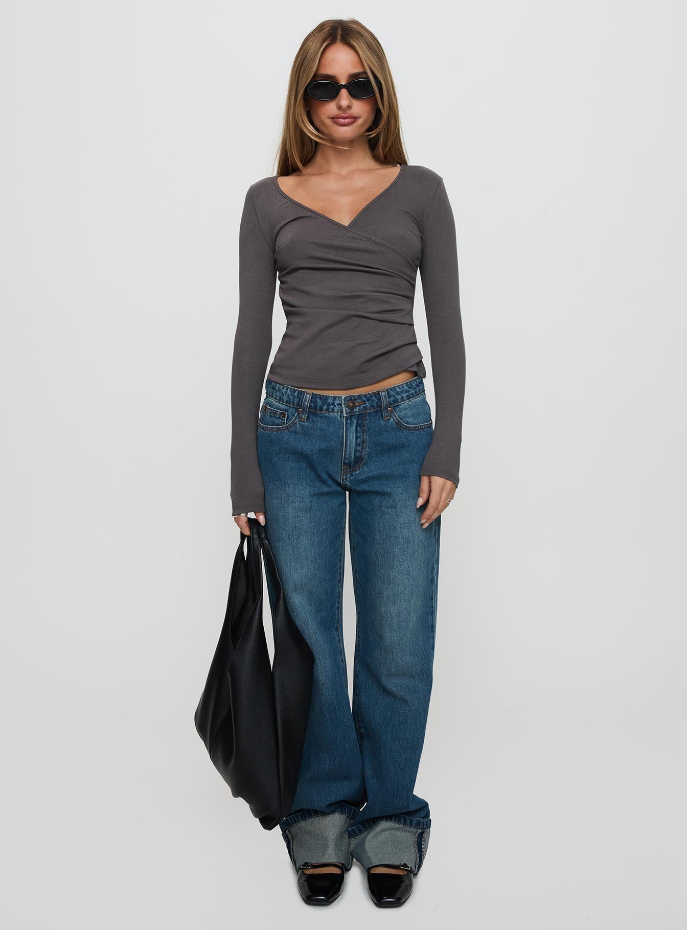 Fosca Long Sleeve Top Grey Discount Many Kinds Of