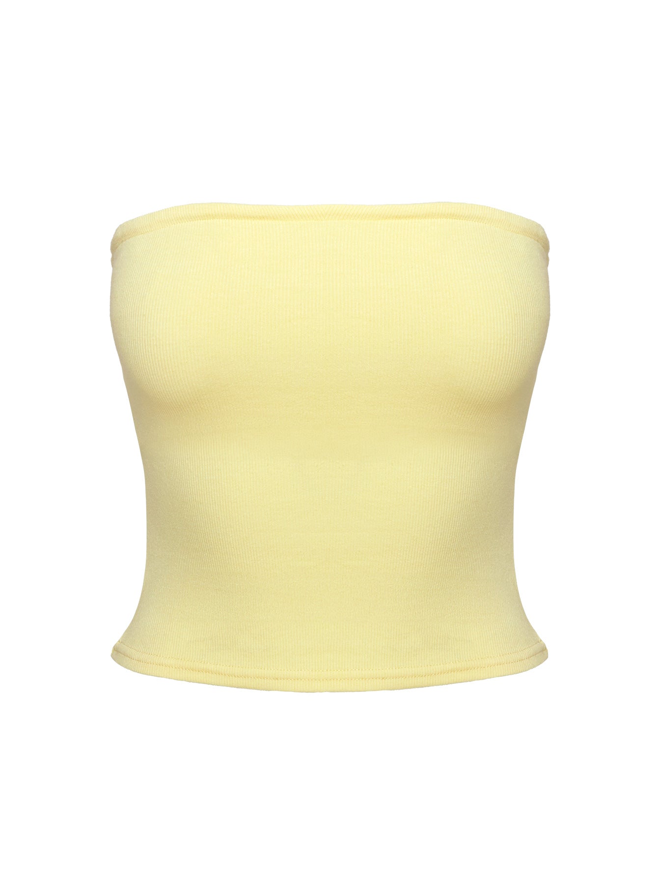 Baseline Strapless Rib Top Yellow Top Quality Online