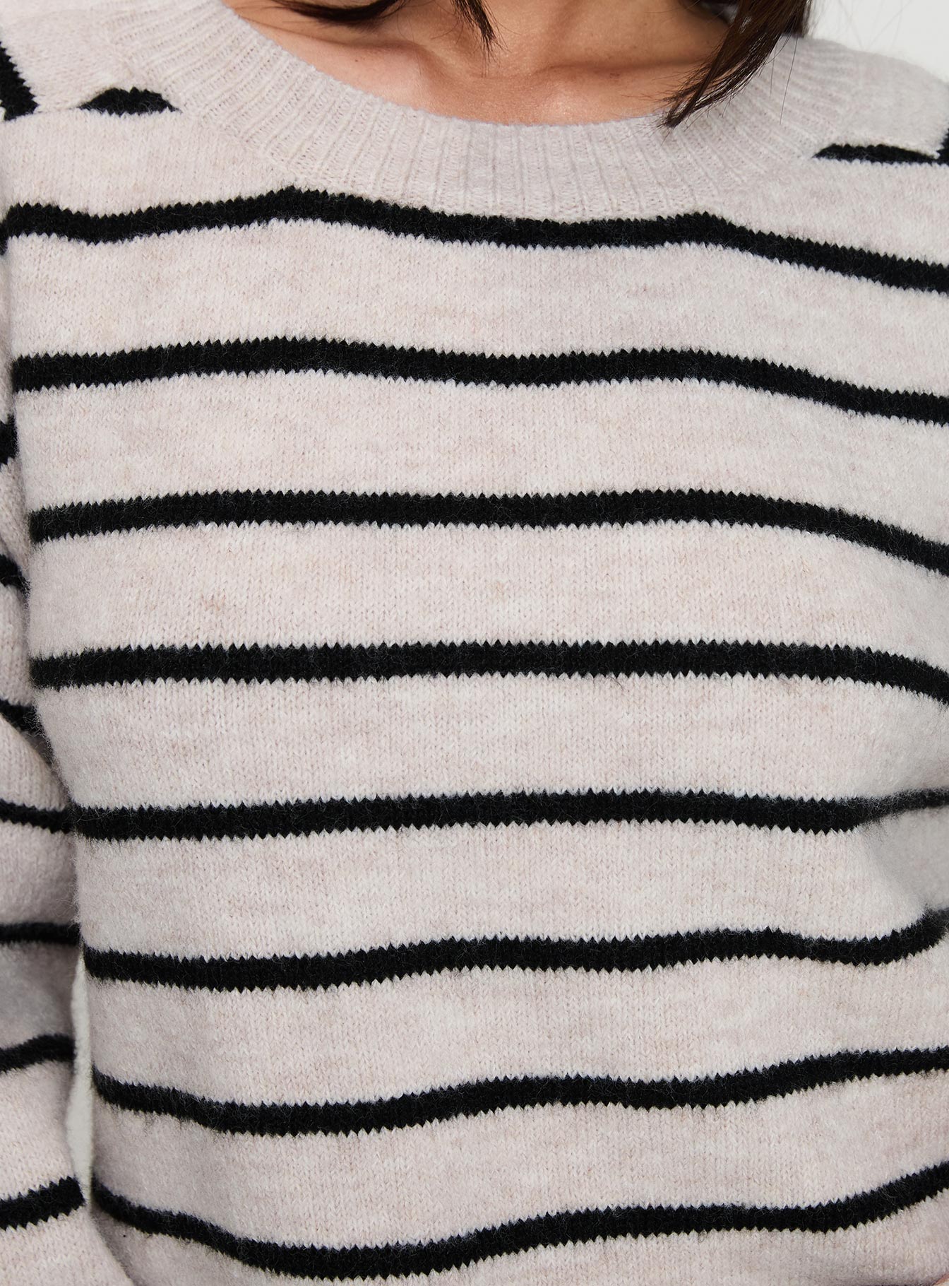 Souvenirs Knit Sweater Grey Stripe Buy Authentic Online