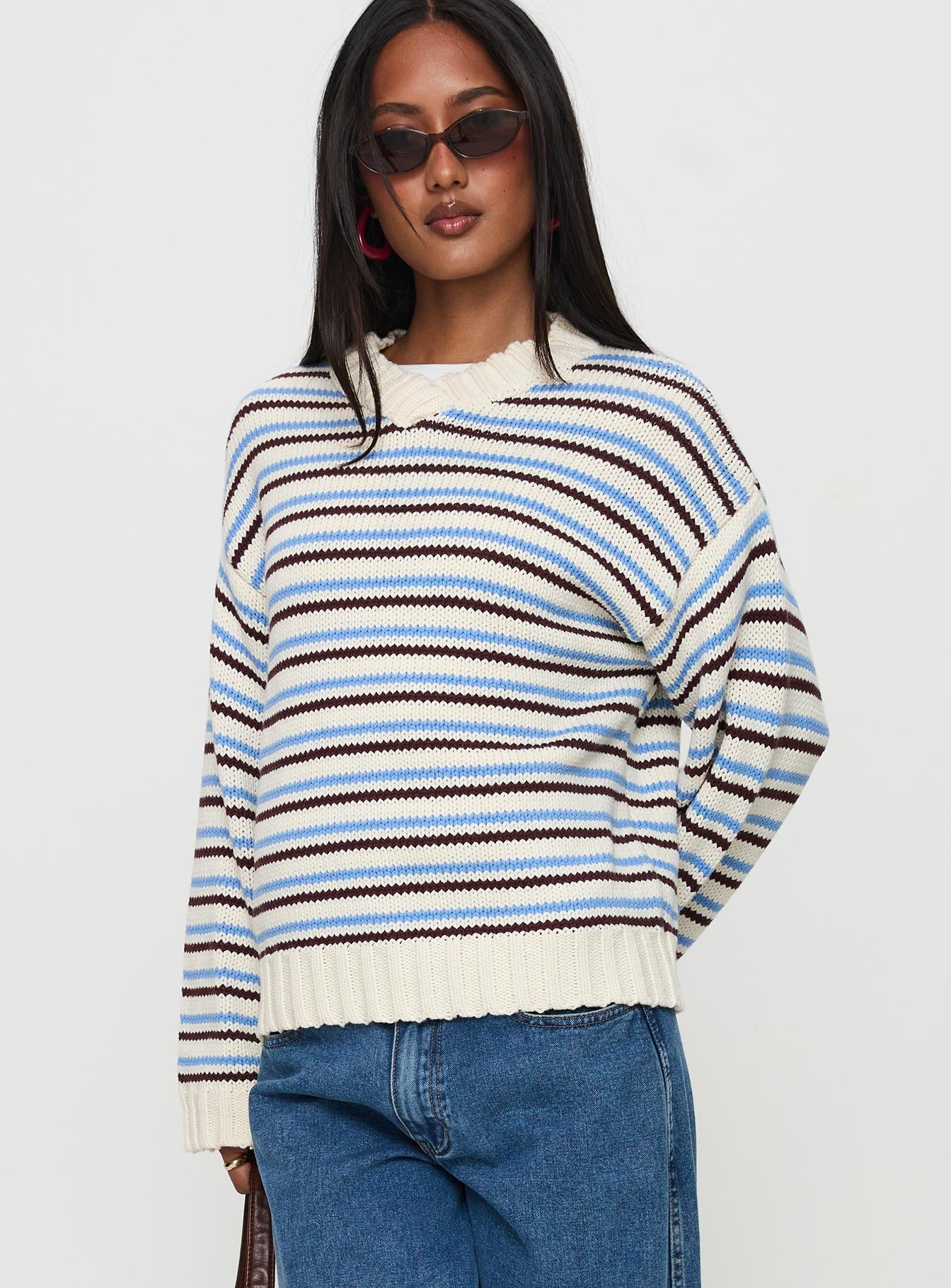 Karolyn Sweater Blue Stripe New Arrival Cheap Online