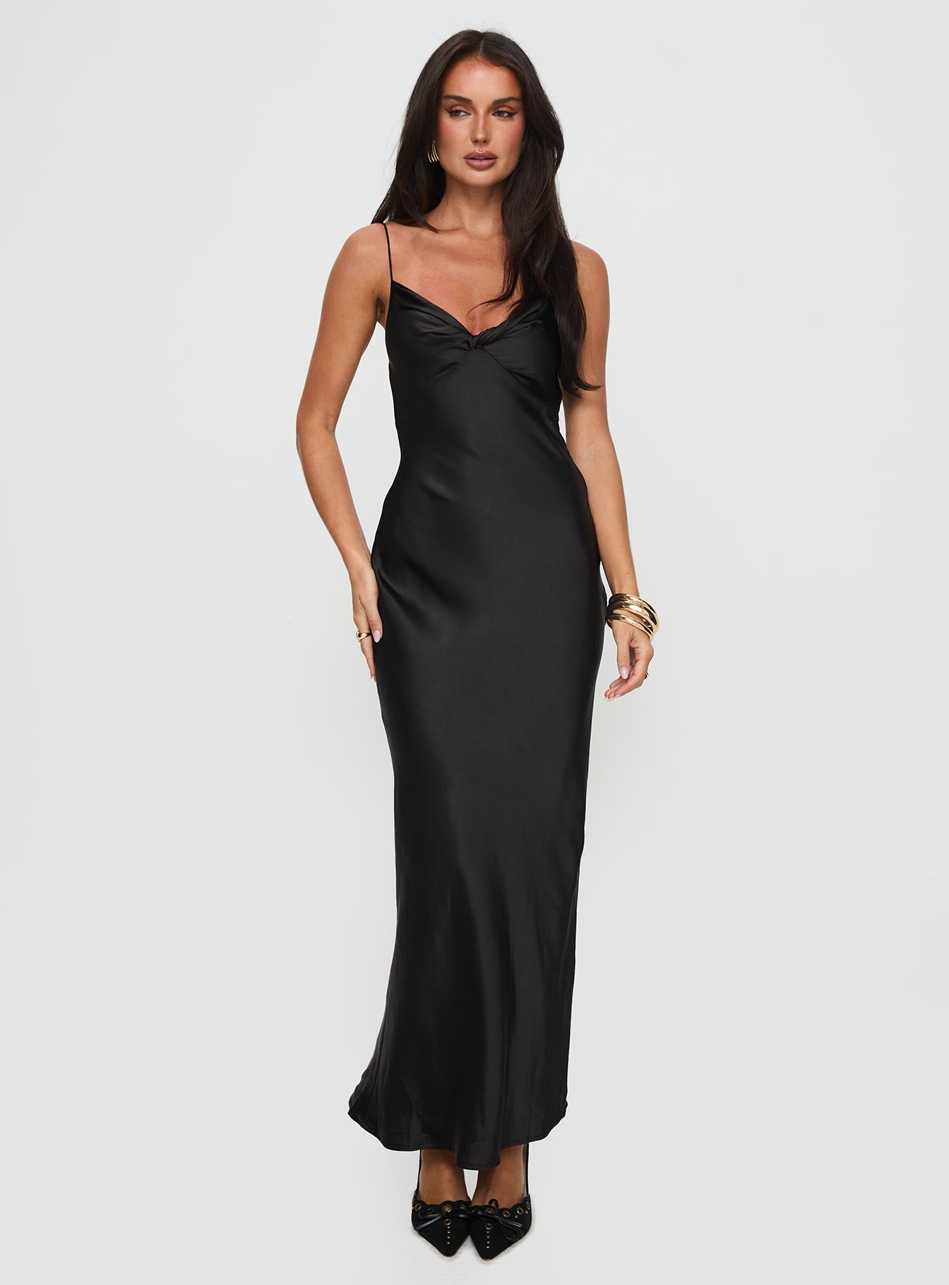 Marilyn Maxi Dress Black Cheap Sale Perfect