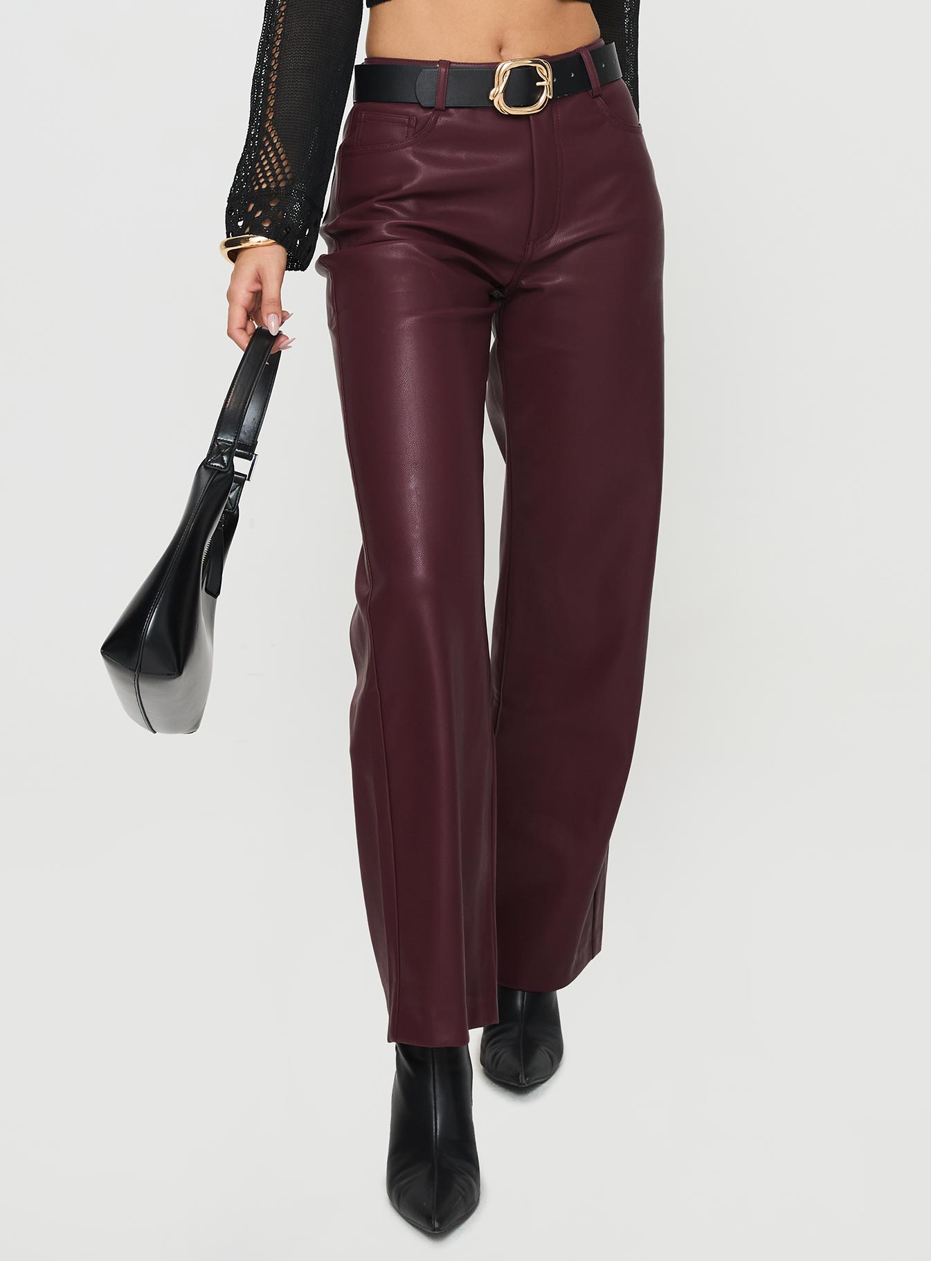 Dempsey Faux Leather Pants Deep Cherry Reliable Cheap Online