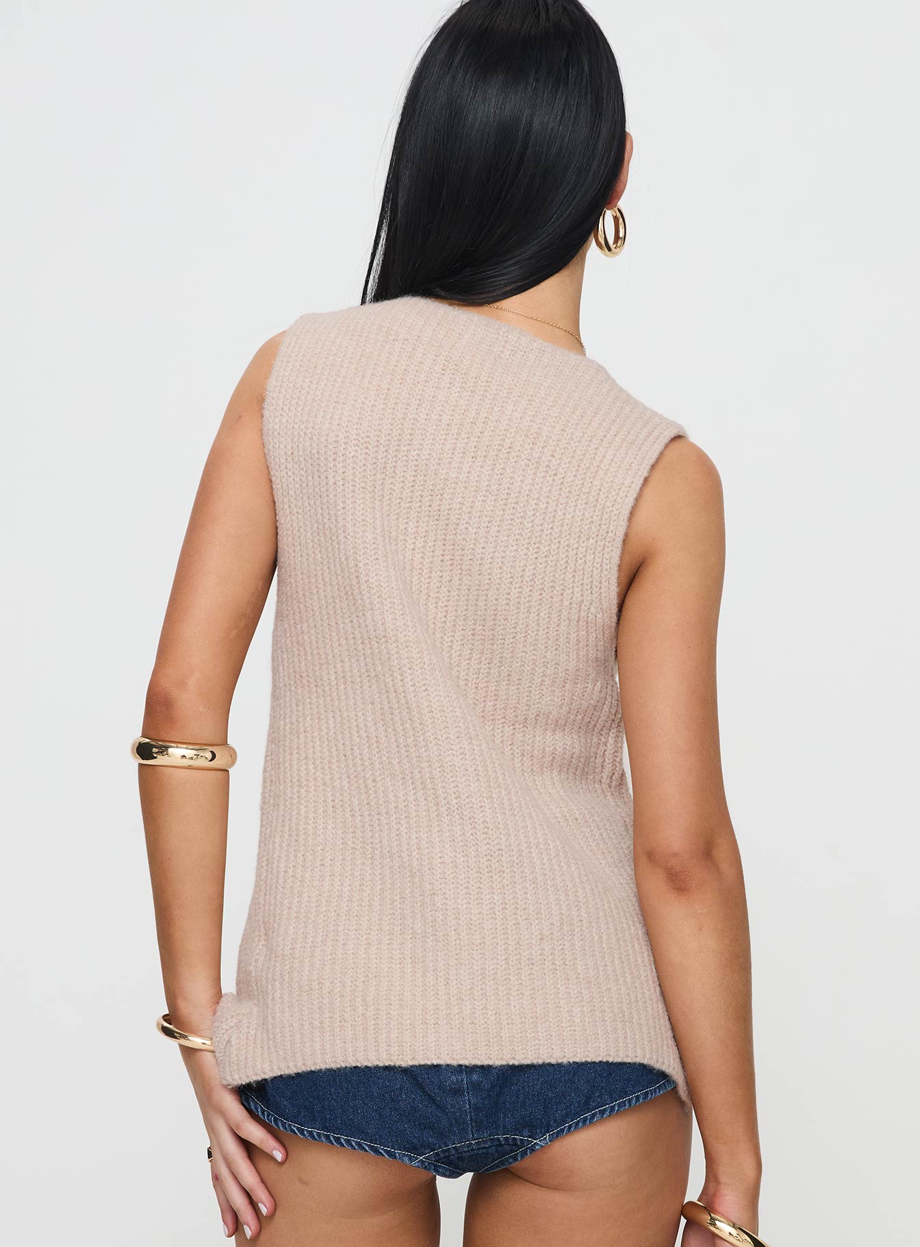 Nowah Knit Vest Beige Clearance Pictures