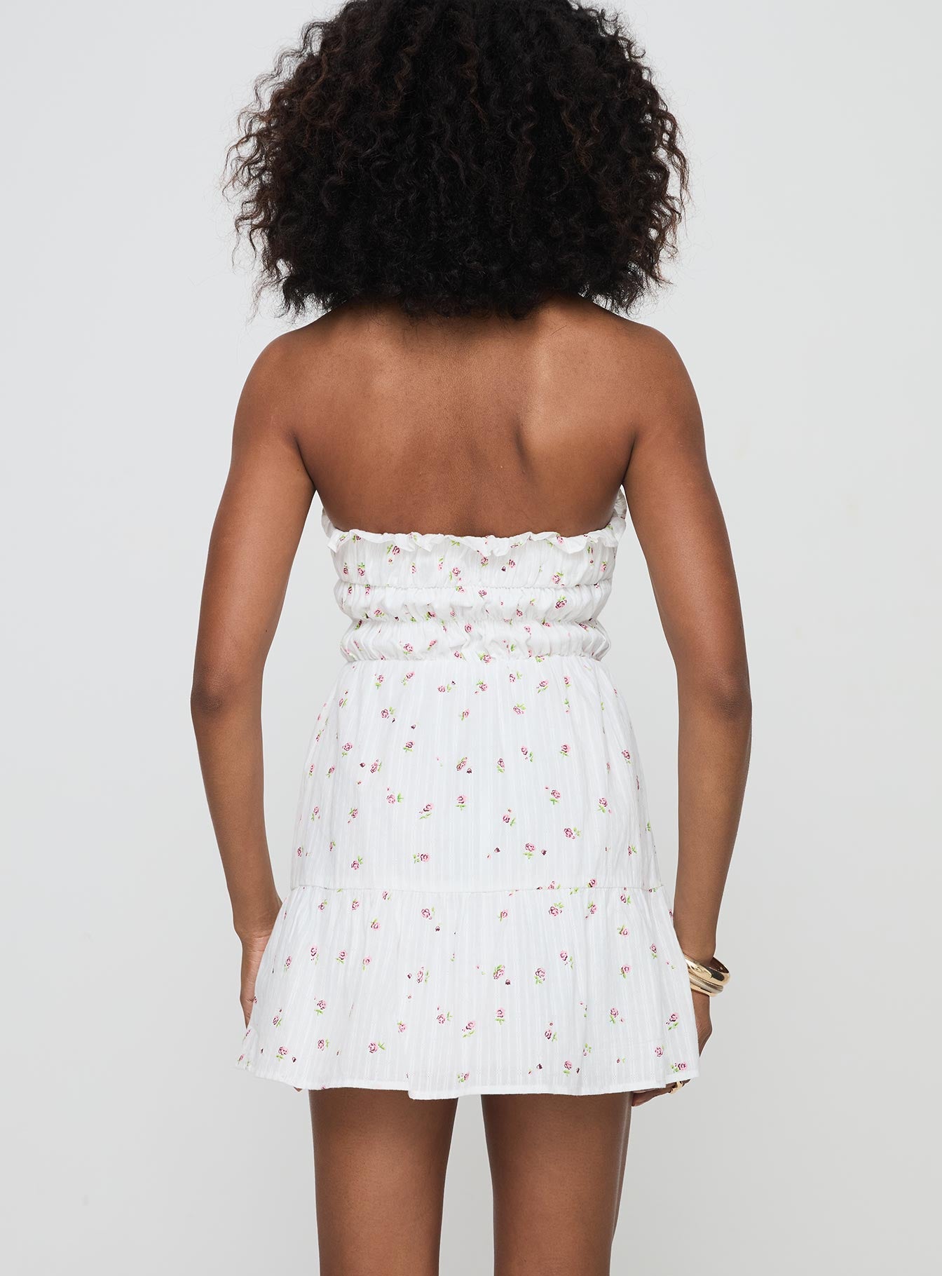 Kezzy Mini Dress White Floral Outlet