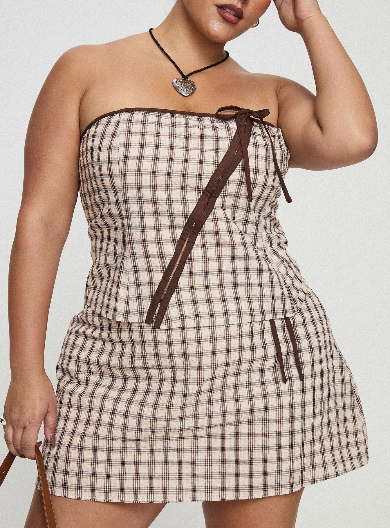 Be My Baby Top Plaid Curve Buy Cheap Reliable