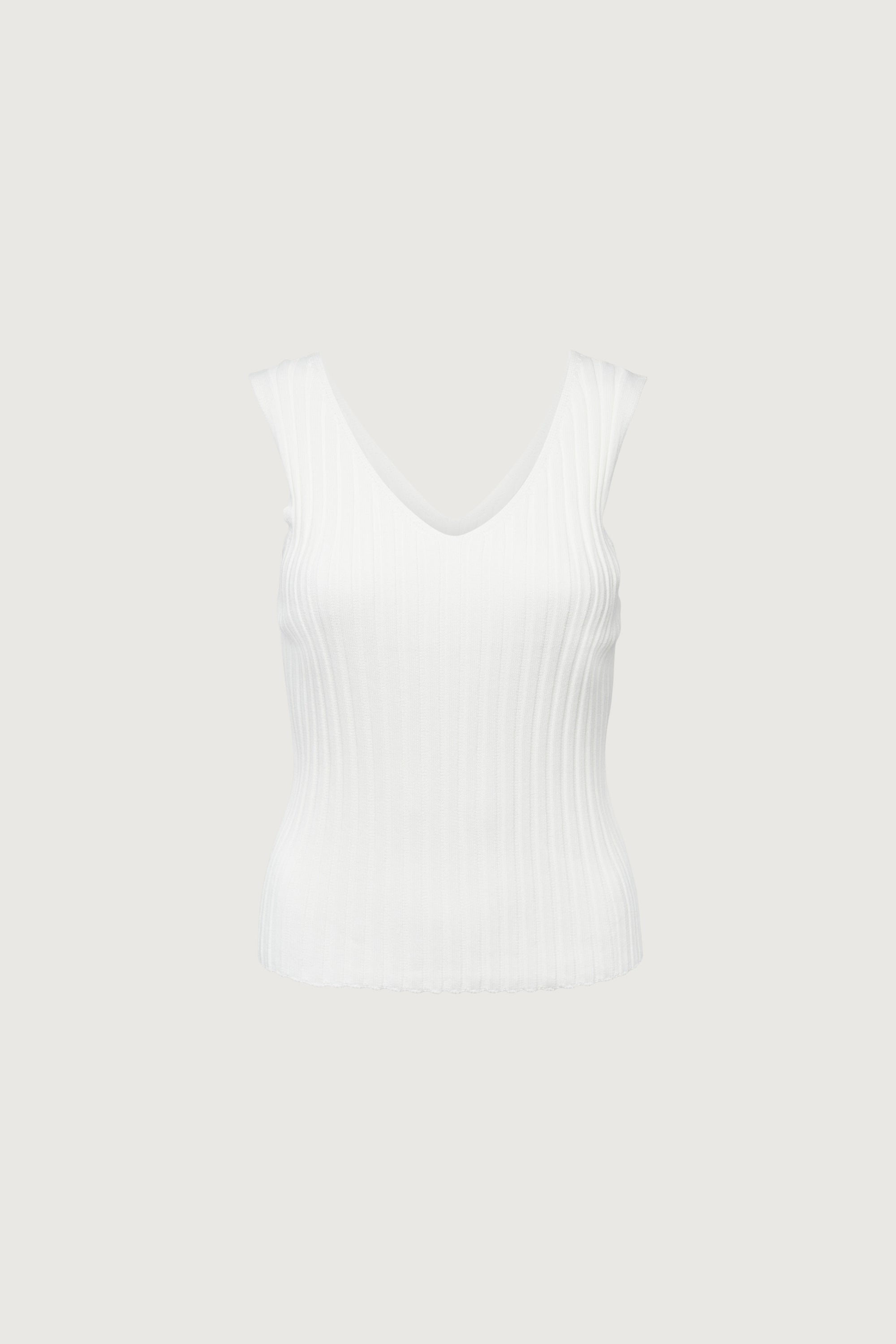 RIB-KNIT V-NECK TANK Enjoy For Sale