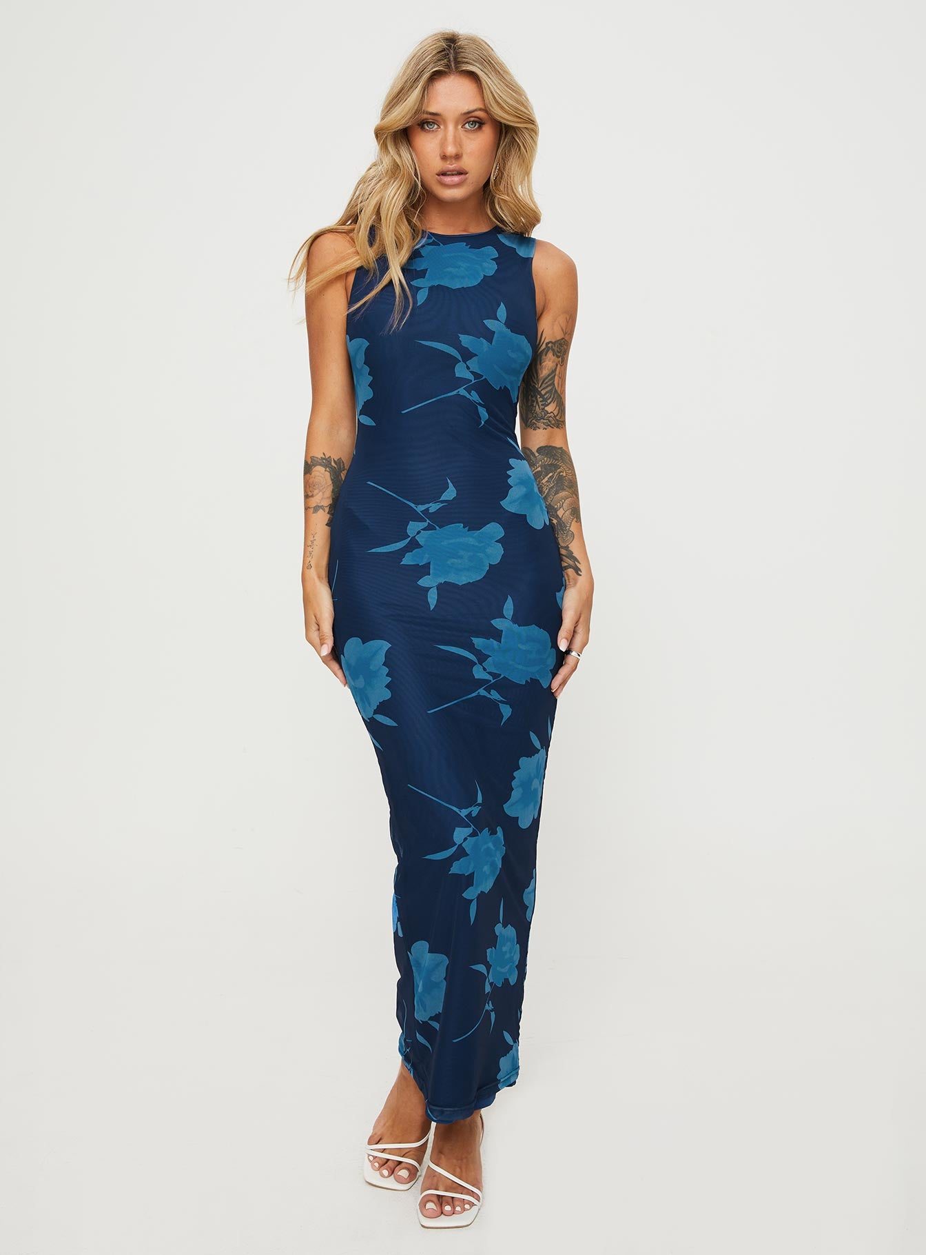 Floriane Maxi Dress Navy Cheap Sale Exclusive