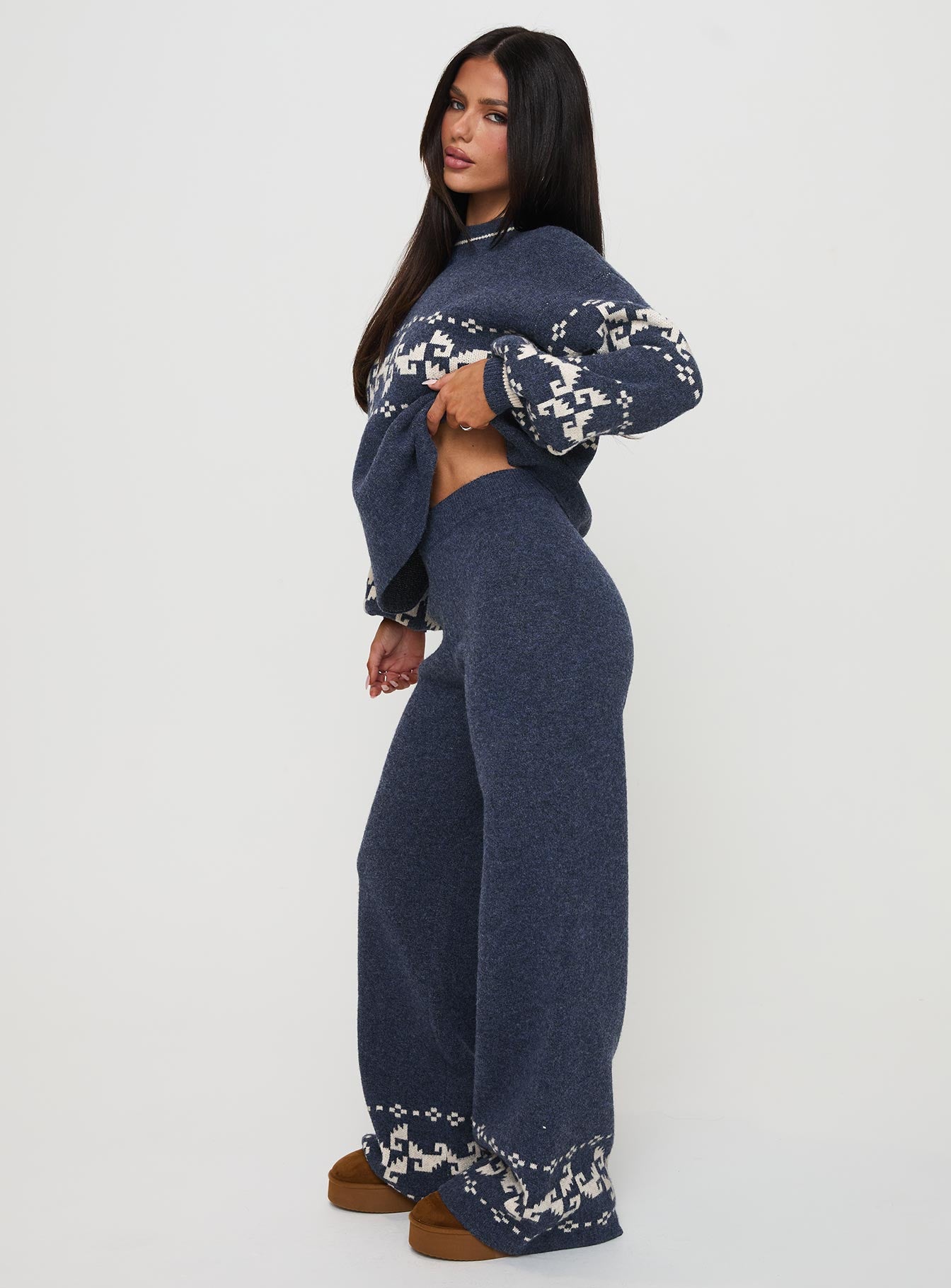 Alpine Knit Pants Navy / Cream Sale How Much