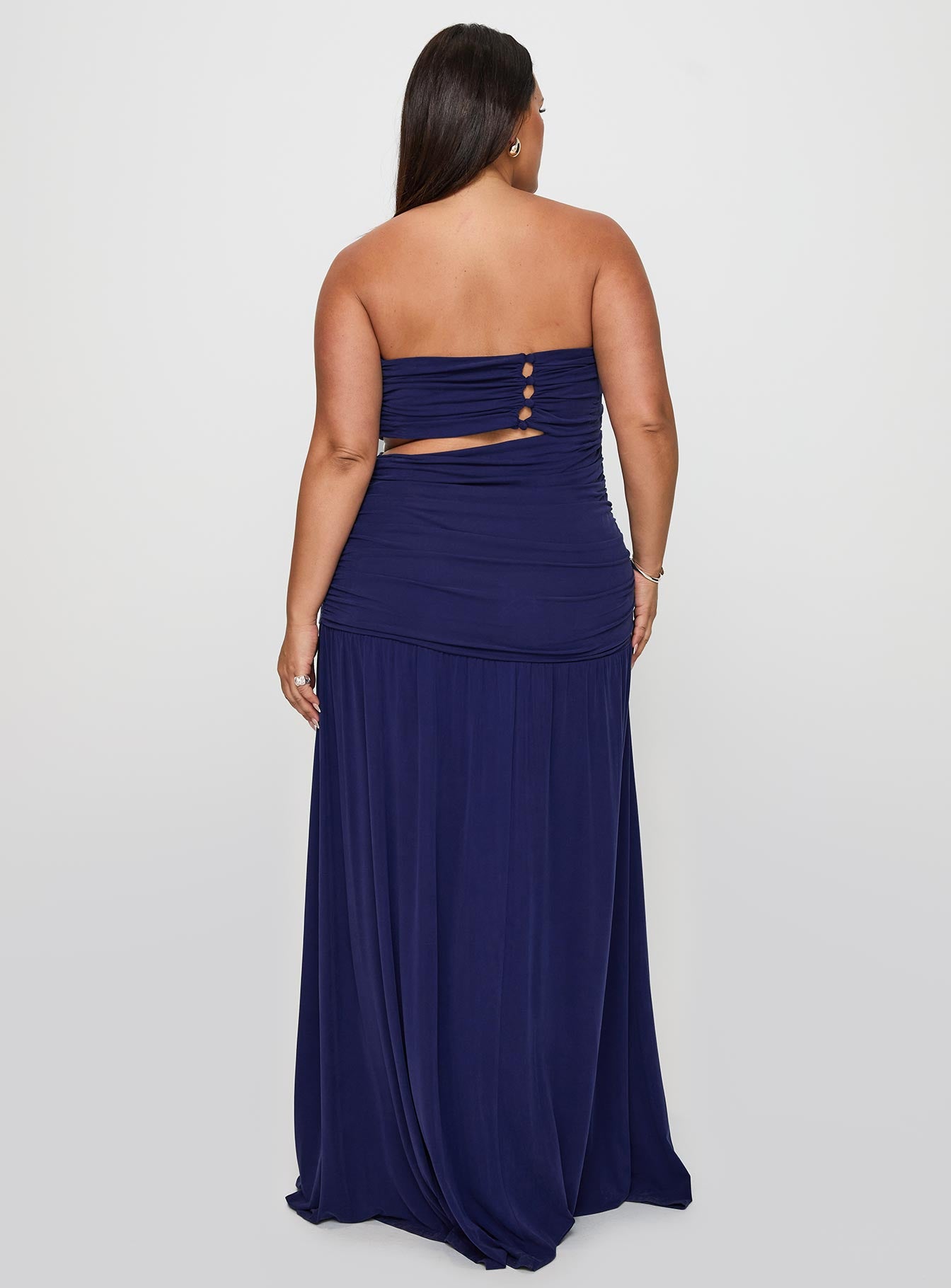 Grandeur Strapless Maxi Dress Navy Curve Footlocker Finishline Sale Online