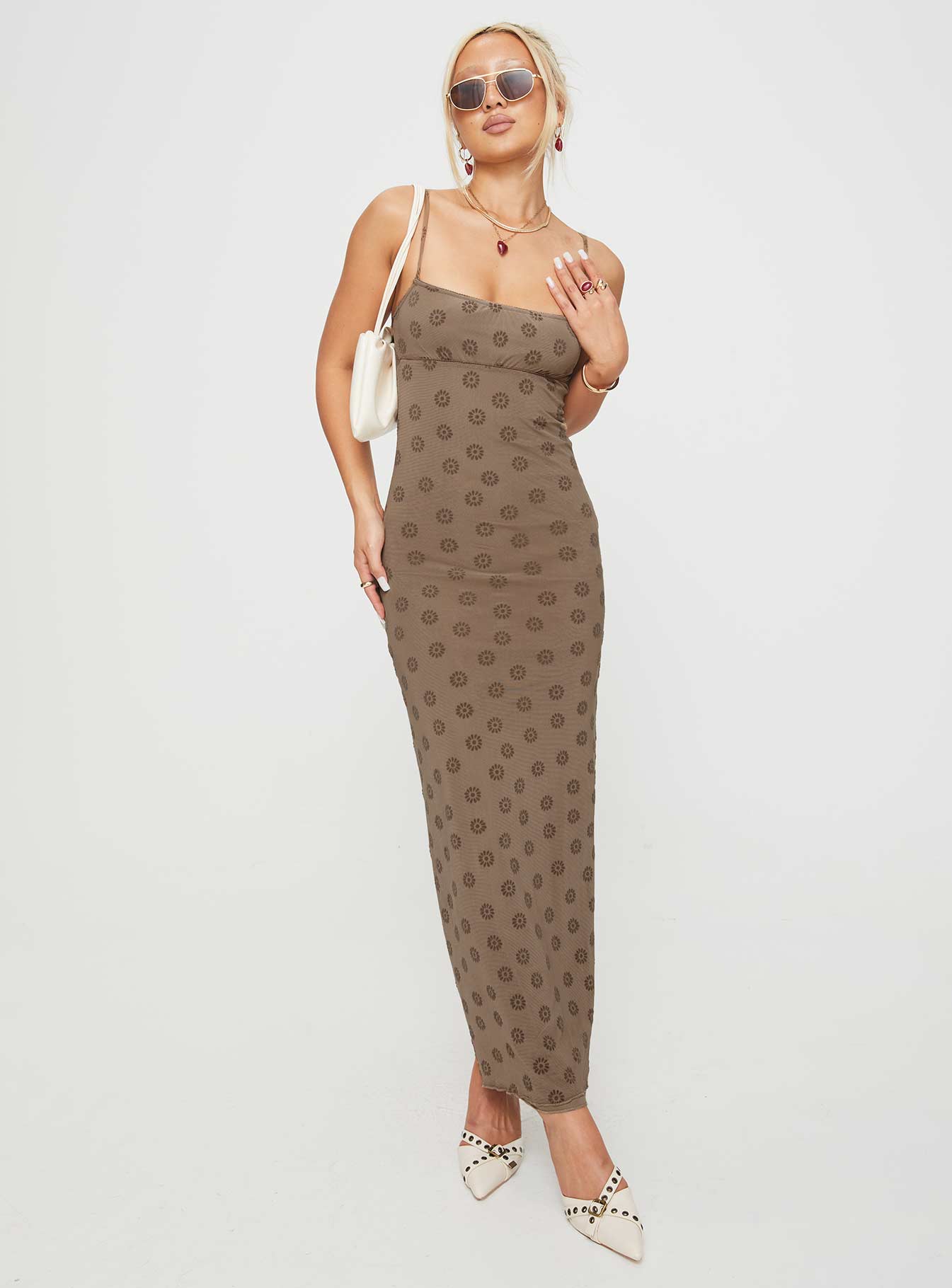 Darsih Maxi Dress Light Brown Free Shipping Big Sale