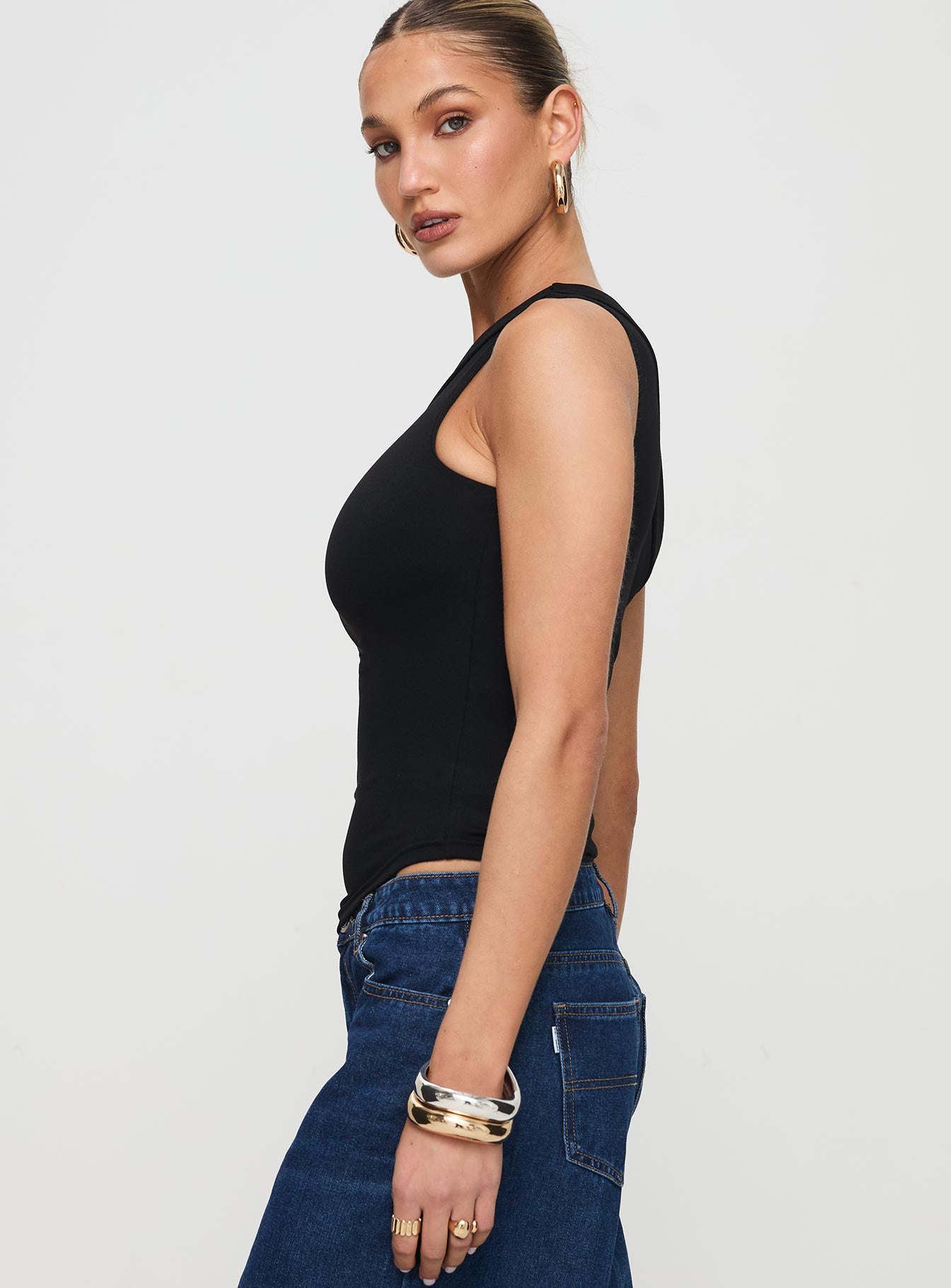 Lunah One Shoulder Top Black Free Shipping Shop For