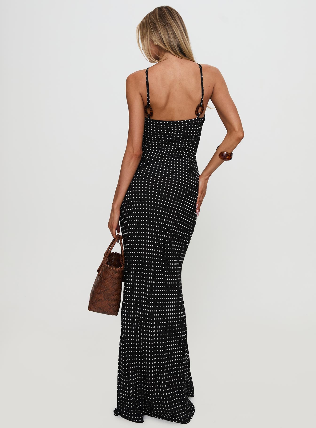 Evyn Halter Maxi Dress Polka Dot Latest Collections Online