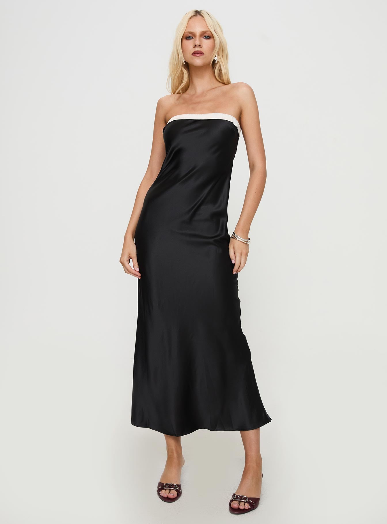 Phillipa Strapless Maxi Dress Black Sale Hot Sale